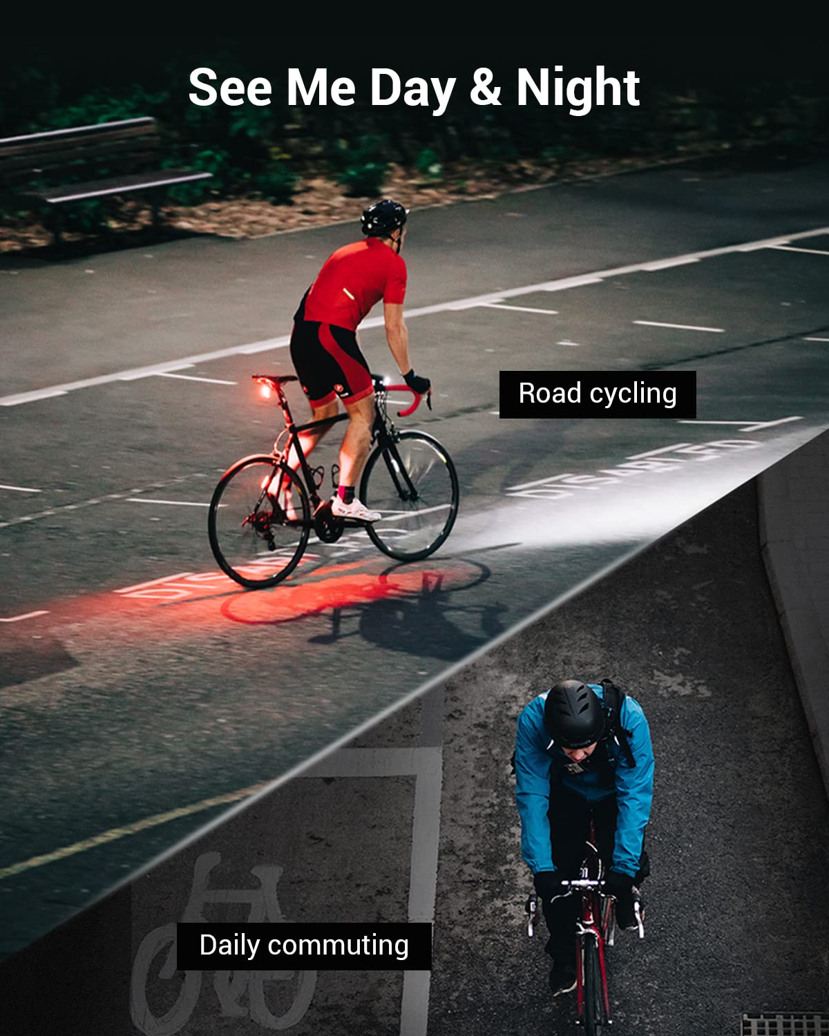 Magicshine SEEMEE 200 Rechargeable Bike Tail Light - 200 Lumens High Visibility Bicycle Rear Light with Smart Brake Sensor, IPX6 Waterproof, 5 Lighting Modes for Road & Urban Cycling - Perfect for Night Commuting and Safety Riding
