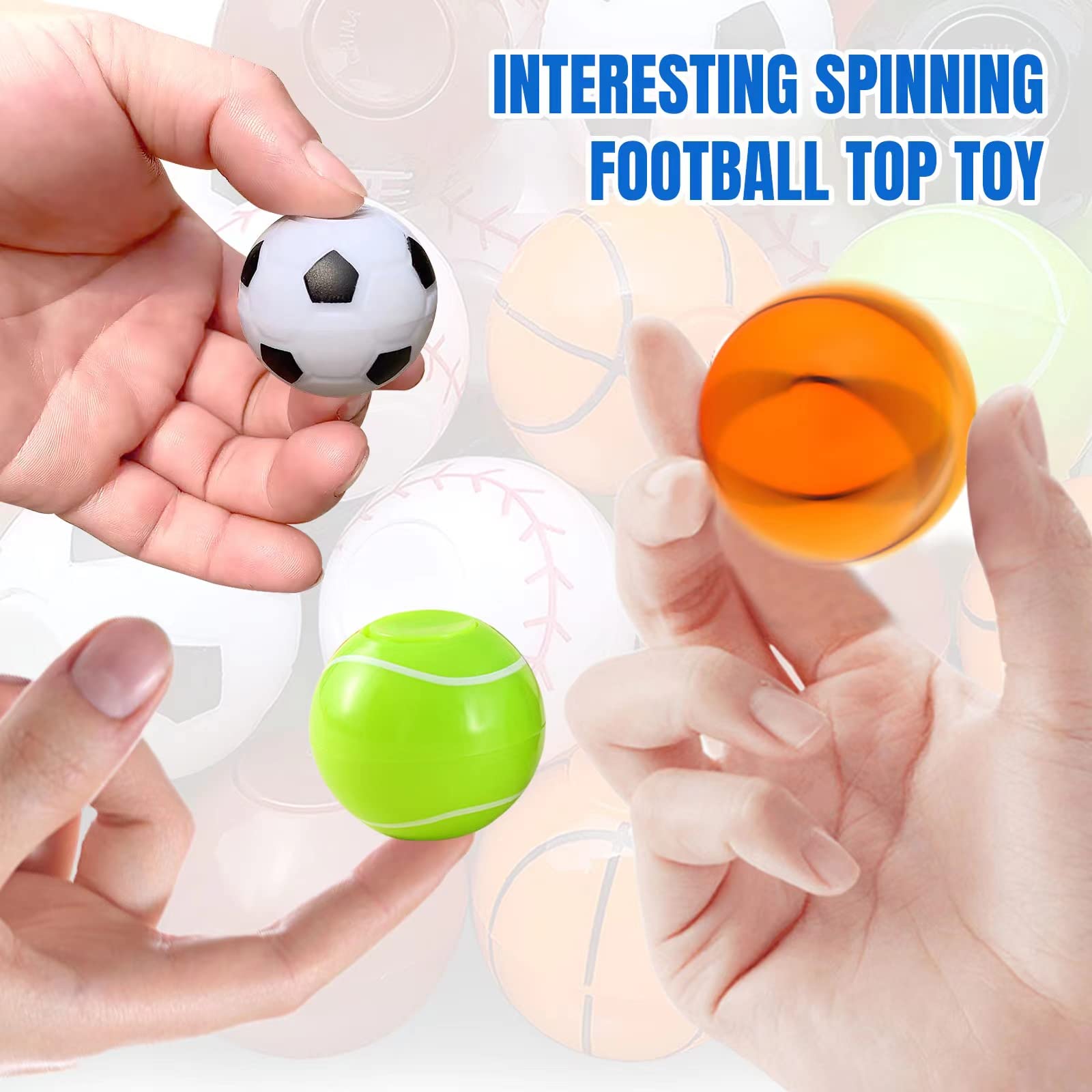 32 PCS Mini Fidget Spinners & Sports Balls Toys for Kids Ages 4-8 - Party Favors, Classroom Prizes, Easter Basket Stuffers - Perfect for Goodie Bags, Treasure Boxes, Birthday Parties & Sensory Play