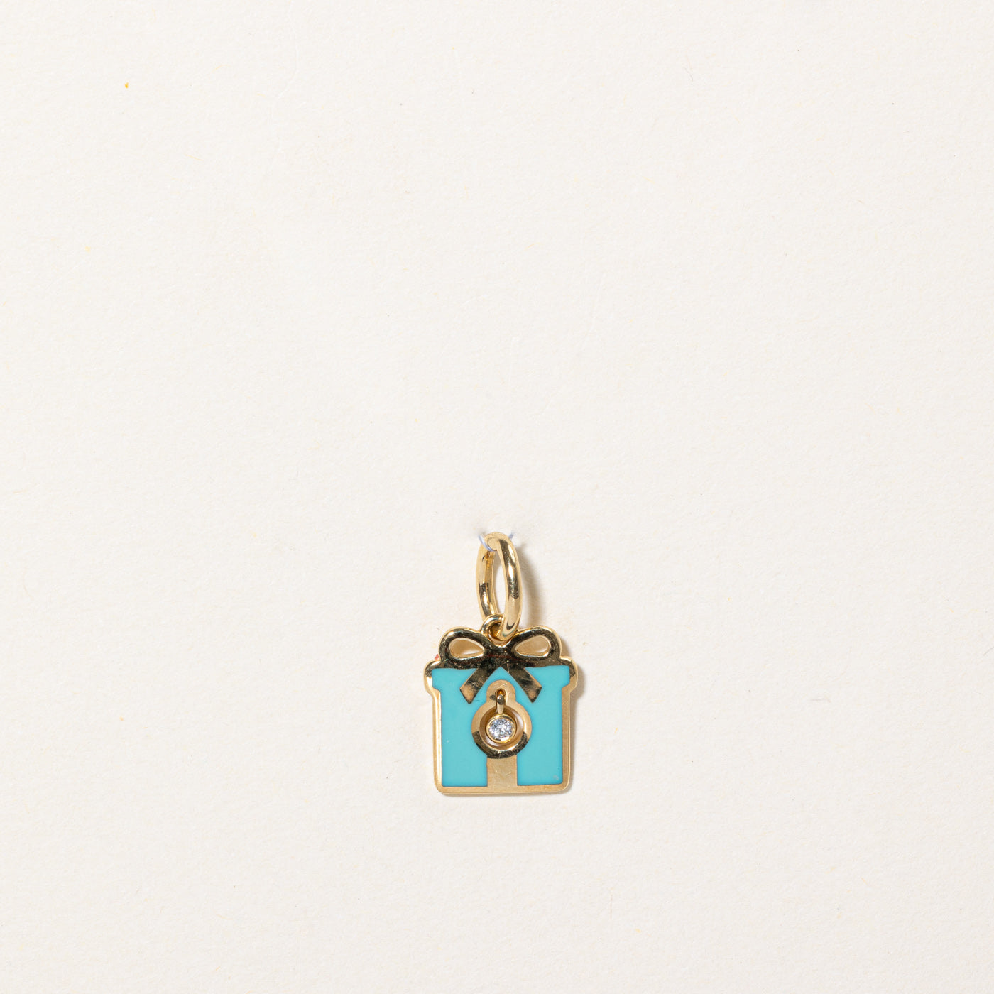 Tiffany & Co Blue Enamel Heart Charm Bracelet | 0.01ct Diamond Pendant | Elegant Jewelry Gift for Women, Anniversary & Valentine's Day