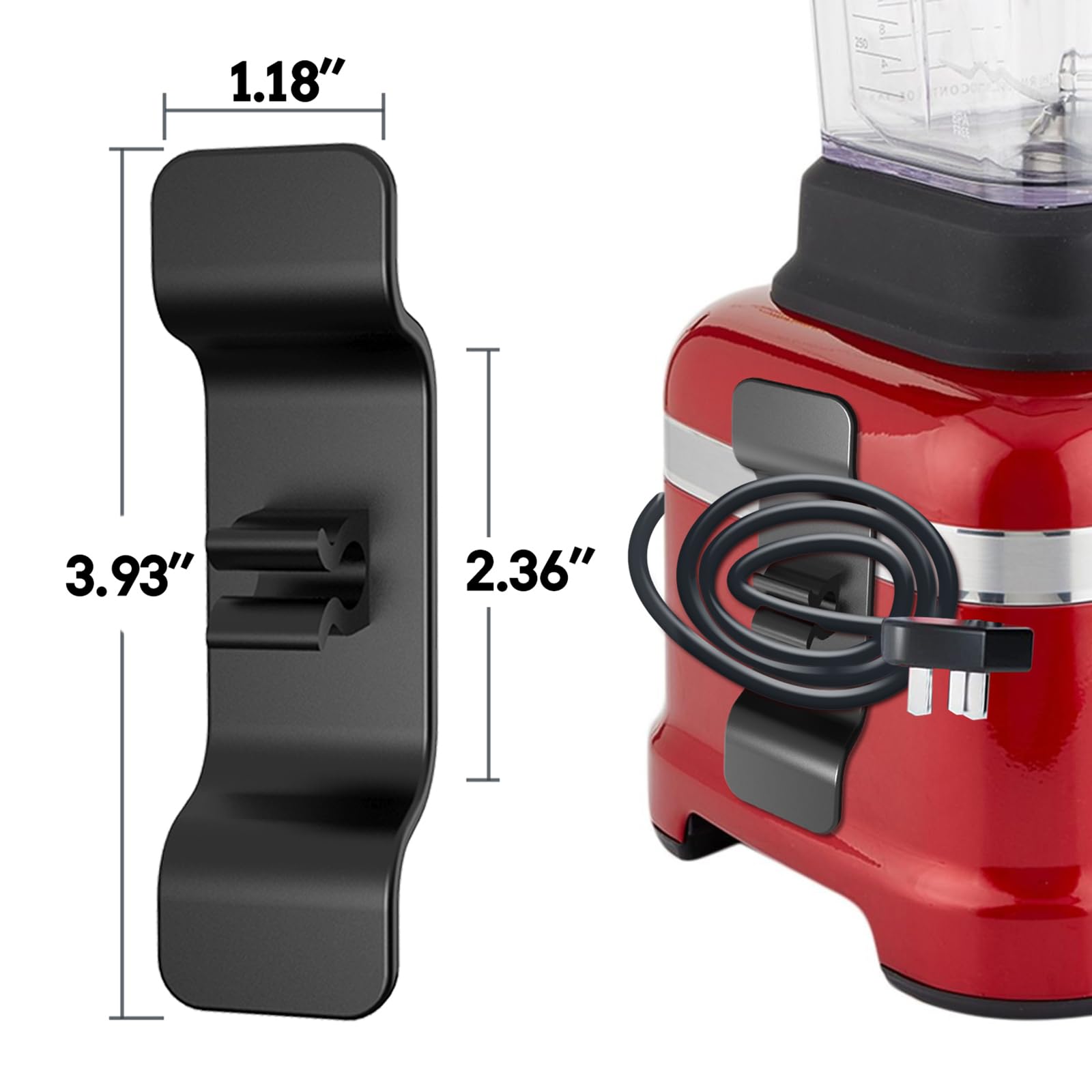 2 Pack Stick-On Appliance Cord Organizer - Cable Management for Mixers, Coffee Makers & Pressure Cookers - Keep Kitchen Countertops Neat & Tangle-Free (Perfect for Small Appliances & Home Organization)