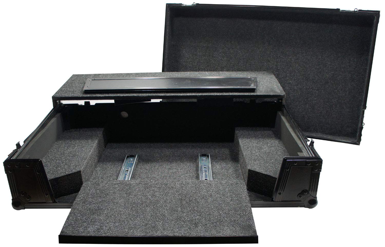 Harmony Audio HCDDJSZLTBKTR DJ Laptop Stand - Adjustable Upper & Lower Glide Case for Pioneer DDJ-SZ Controller - Perfect for DJs, Music Producers & Live Performances