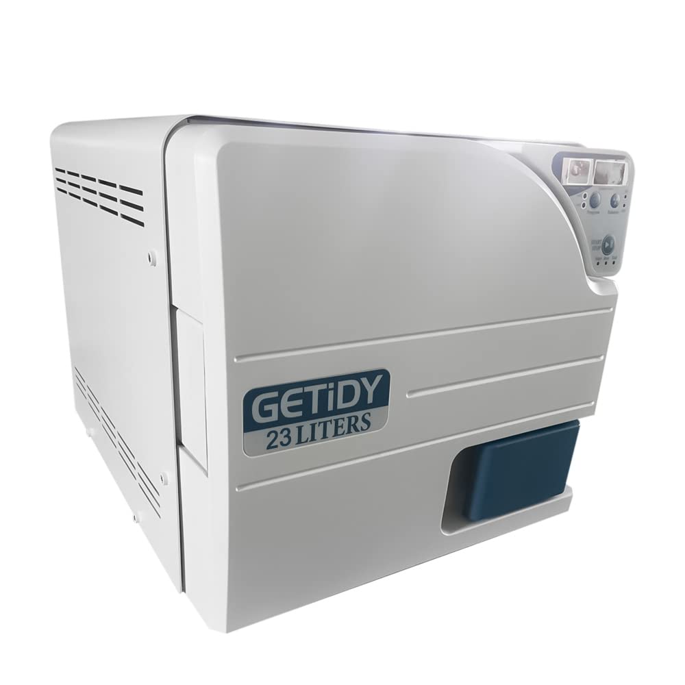 16L/18L/23L Desktop Portable Lab Autoclave Steam Sterilizer with Digital LED Screen | Class N Double Control Lock System | Perfect for Dental Clinics, Tattoo Shops & Laboratory Sterilization (23L)