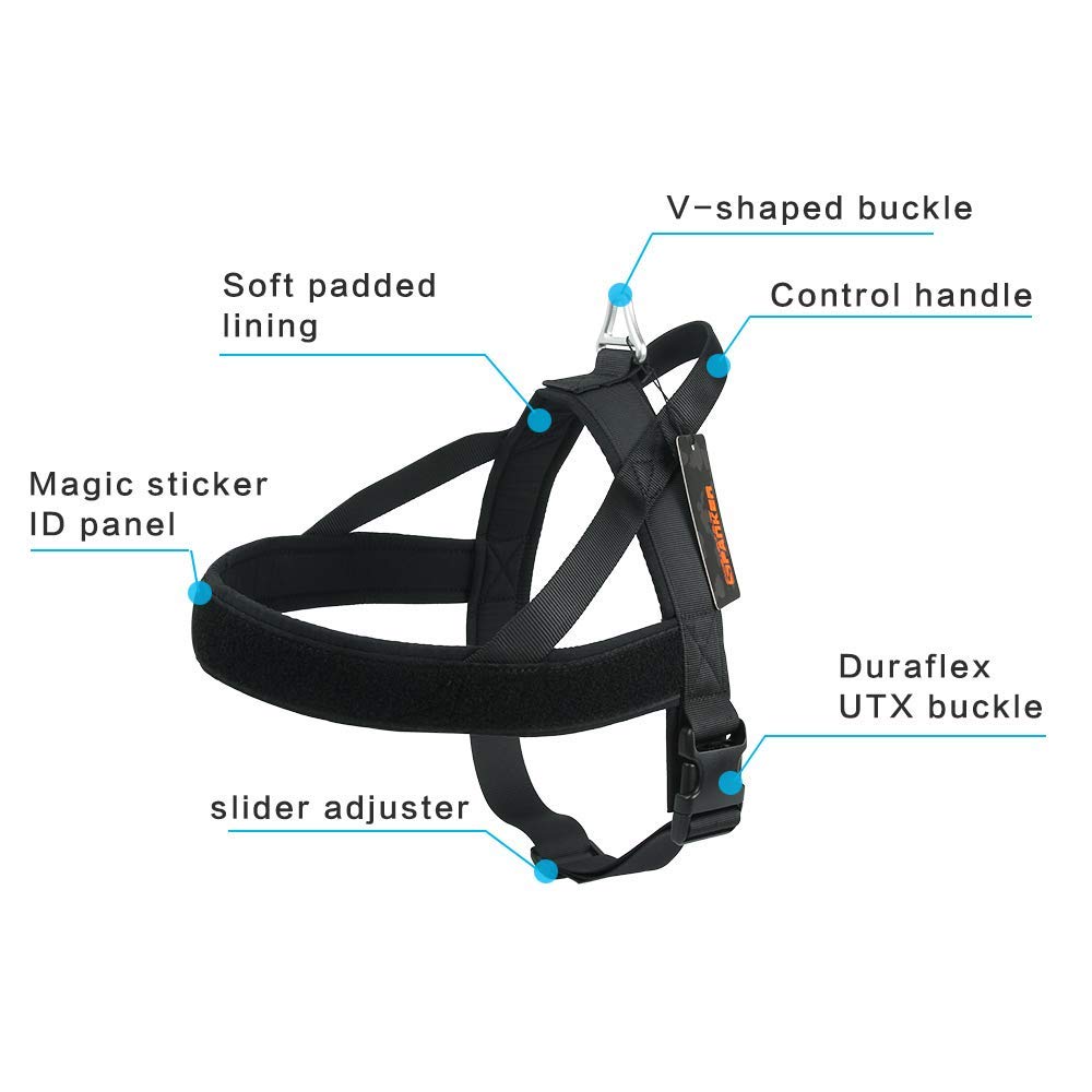 **XS Adjustable No-Pull Dog Harness for Small Puppies - Soft Padded Nylon Collar for Comfort & Control - Perfect for Training, Walks & Outdoor Adventures**