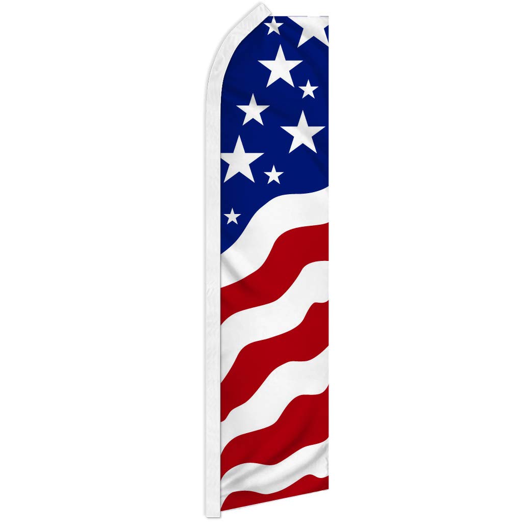 USA New Glory Swooper Flag - Patriotic American Outdoor Decoration for 4th of July, Memorial Day & Sporting Events