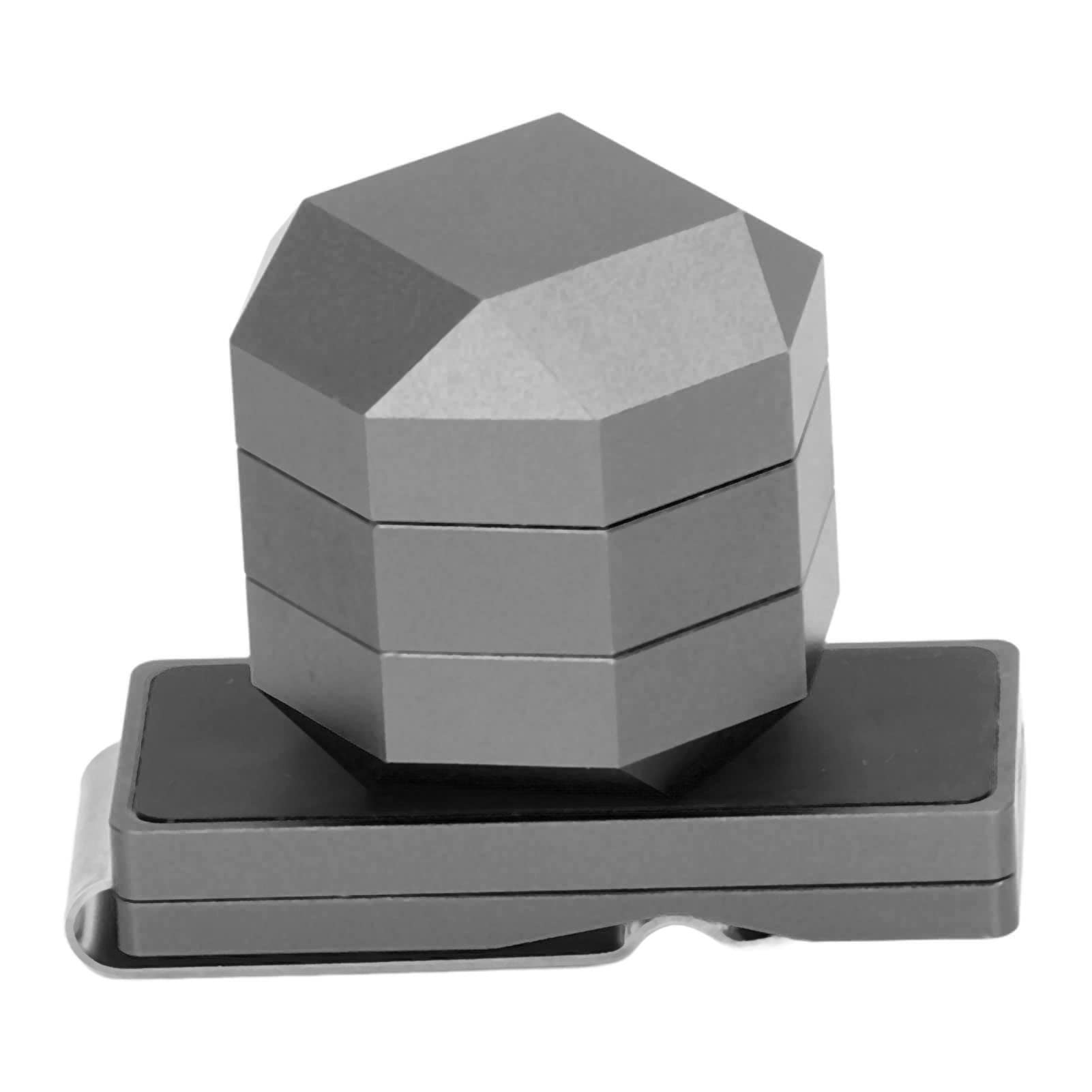 Premium 3-Layer Aluminum Billiard Chalk Holder - Non-Slip Octagon Pool Cue Chalk Box for Professional & Home Use - Perfect for Pool Tables, Game Rooms & Bars