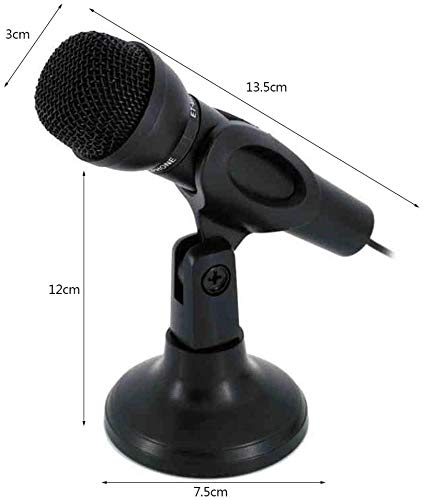 Computer Microphone with 3.5MM Plug & Play, Omnidirectional USB Mic with Desktop Stand for Gaming, Streaming, Podcasting - Perfect for PC, Laptop, Home Studio & Online Meetings