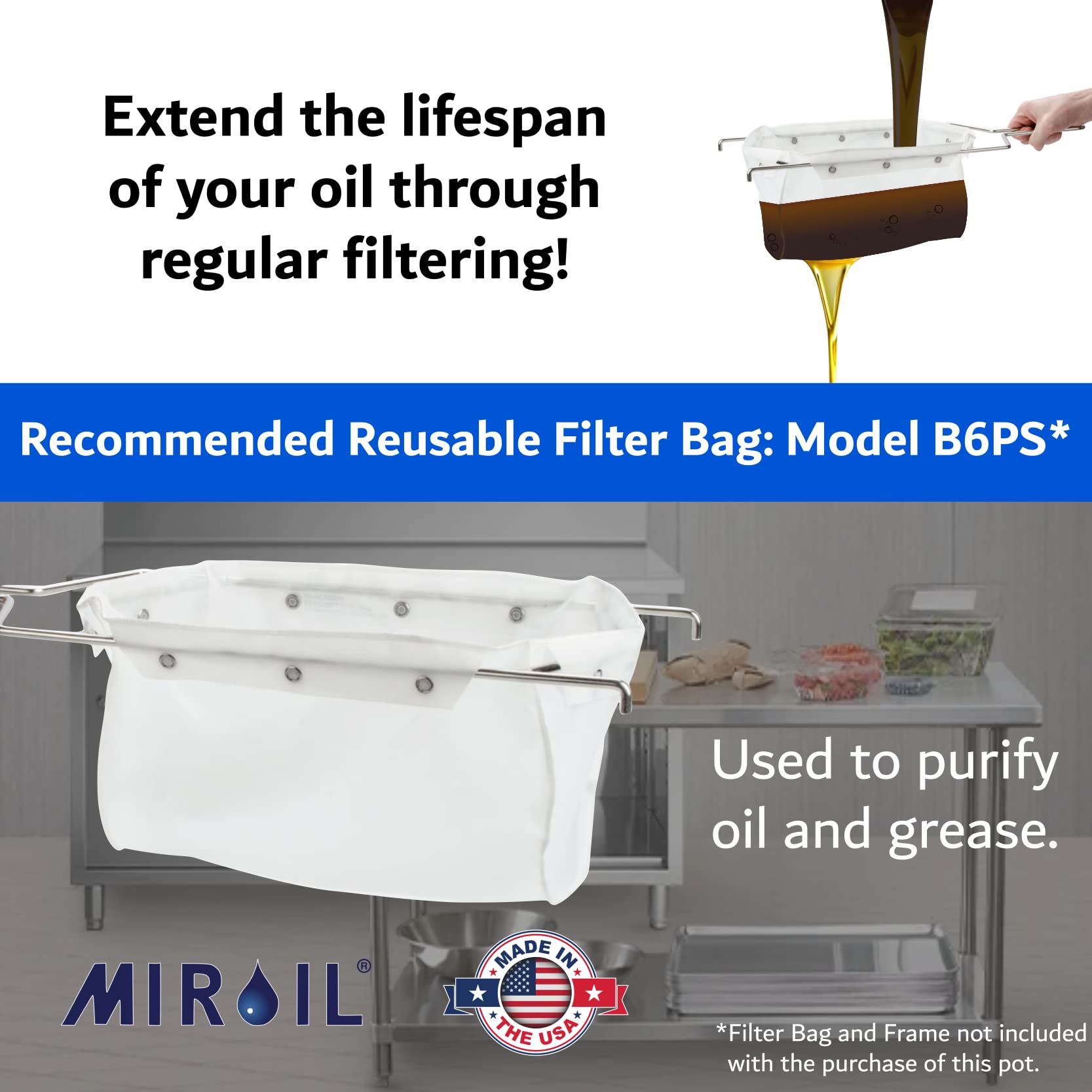 MirOil 5 Gallon Oil Disposal Caddy with Caster Wheels - 35lb Frying Oil Storage Container with Locking Lid & Clips - Heavy Duty Grease Bucket for Hot Cooking Oil - Ideal for Restaurants, Food Trucks & Home Kitchens