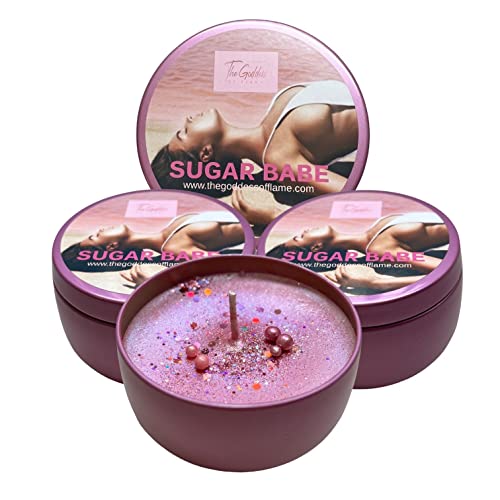 Charged Spiritual Spell Candles with Herbs & Crystals - Love, Money, Manifestation & Protection (8oz, Sugar Babe) | Perfect for Meditation, Rituals & Home Blessings