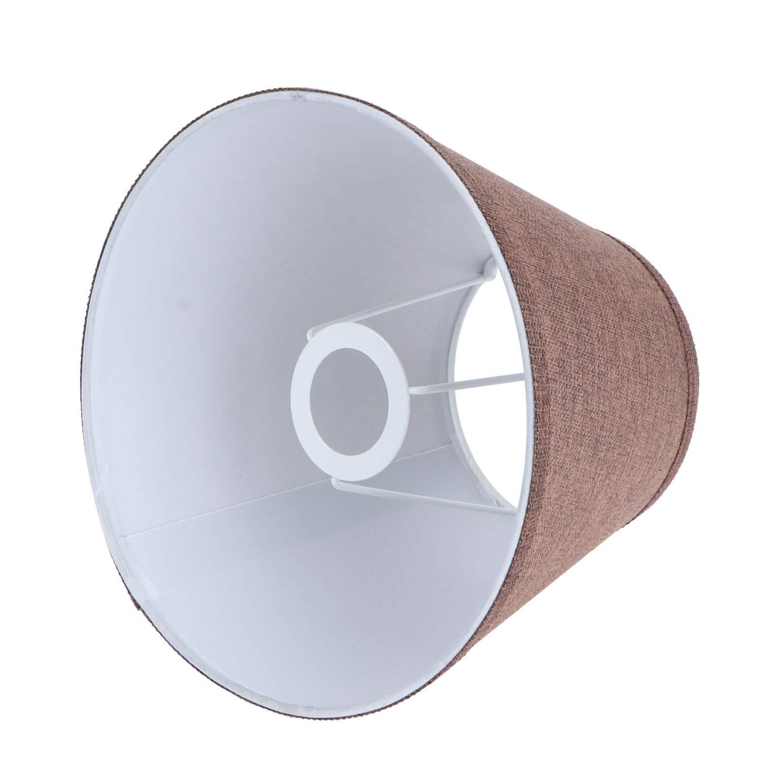 Lurrose 23cm Clip-On Drum Lamp Shade - Fabric Chandelier & Table Lamp Cover for Bulbs & Candles - Perfect for Home Office, Bedroom, and Living Room Lighting Decor