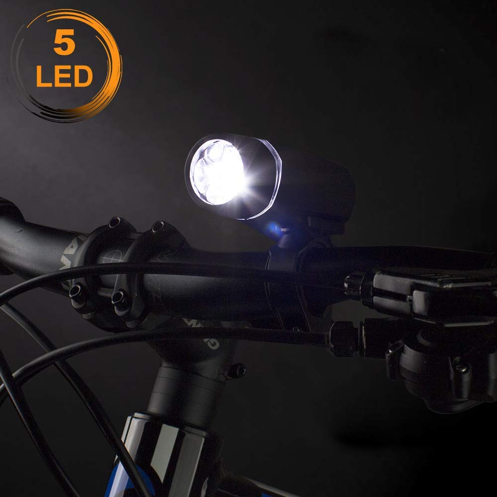 BV Large Bike Saddle Bag with LED Bike Light Set - Waterproof Cycling Accessories for Mountain & Road Bikes - Perfect for Commuting, Night Riding & Outdoor Adventures