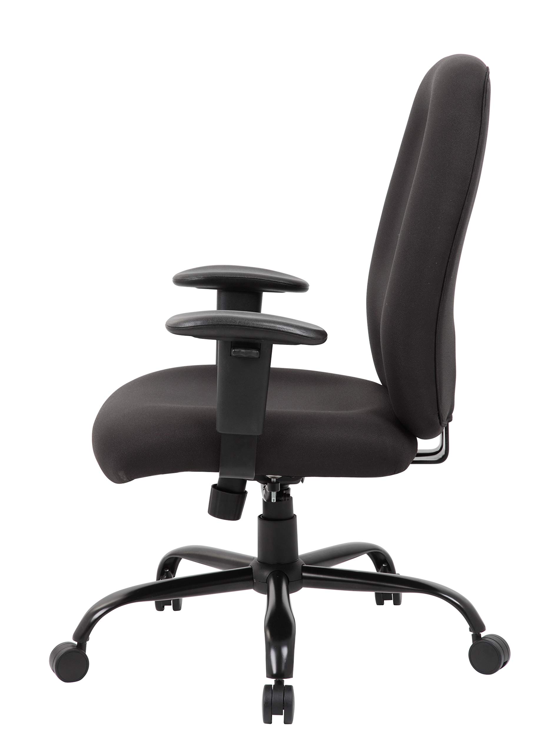 Boss Office Products Heavy Duty Task Chair - Ergonomic Adjustable Office Chair with Lumbar Support, Black - Perfect for Home Office, Gaming, and Professional Workspaces