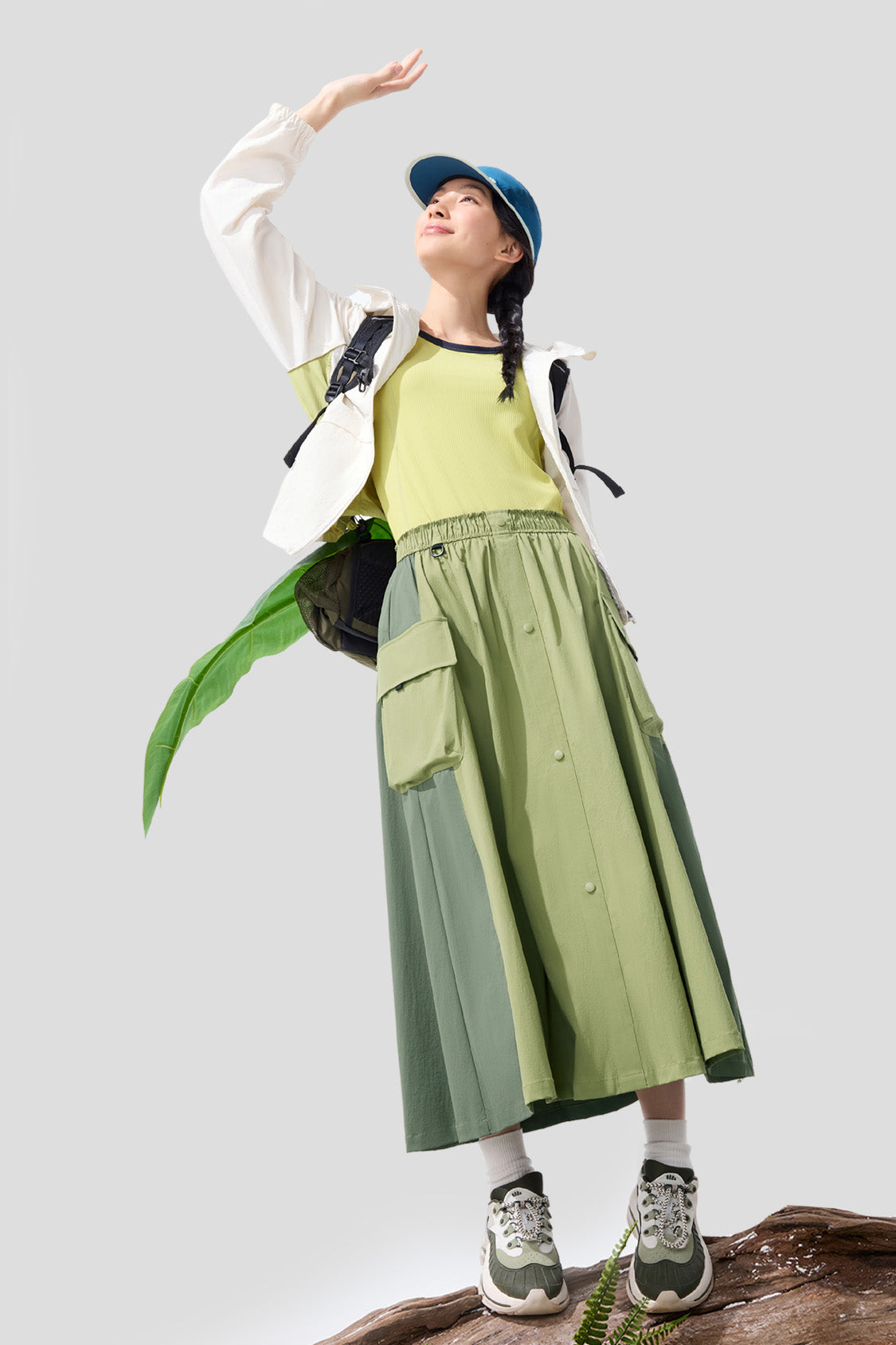Explorer Women's Water Resistant UPF50+ Parachute Skirt - Outdoor Hiking, Travel & Adventure Wear for Active Lifestyles