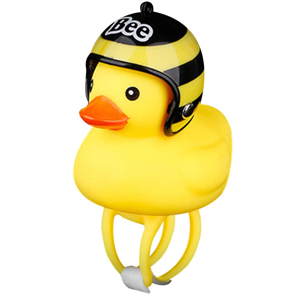 Cartoon Duck Head LED Bike Bell - Cute Handlebar Bicycle Accessories for Kids, Waterproof Cycling Safety Light & Horn (Great for Outdoor Riding, Birthday Gifts & Cycling Safety)