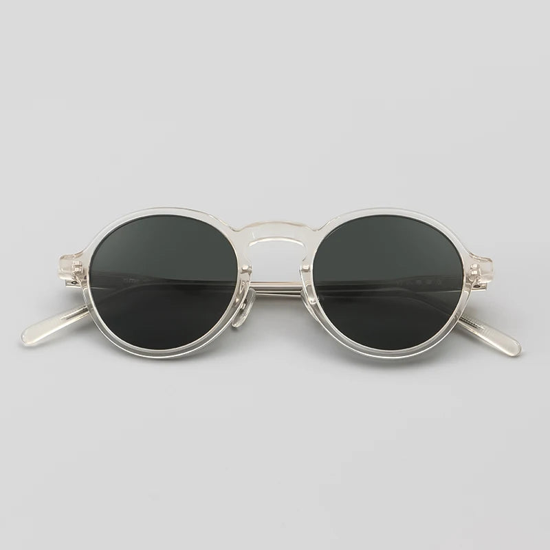 Stylish Black Unisex Polarized Sunglasses - Acetate Oval Full Rim Frame for UV Protection | Perfect for Driving, Beach & Outdoor Activities