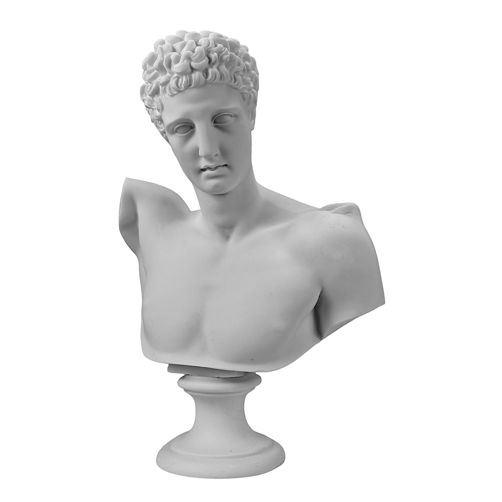 Hermes Bust Head - Greek God Statue Sculpture, Cast Marble Museum Replica - Perfect for Home Decor, Office Display & Greek Mythology Collections