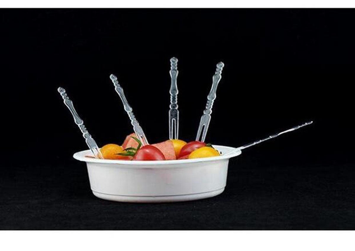 300-Piece Disposable Plastic Mini Forks Set - Bistro Cocktail Forks, Appetizer Forks, Fruit Forks & Cake Forks for Parties, Picnics, Catering & Home Use