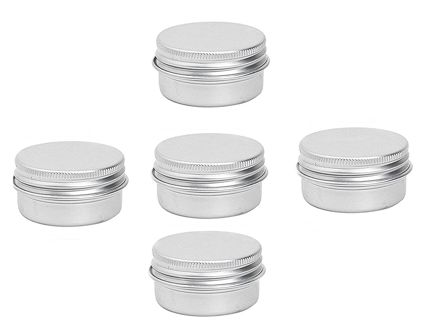 Hunky Dory 15ml Aluminum Cosmetic Containers - 6 Pack Small Jars for Creams, Lip Balm, Body Butter, Essential Oils, Hair Wax & Makeup | Travel-Friendly, DIY Skincare & Beauty Storage Solution