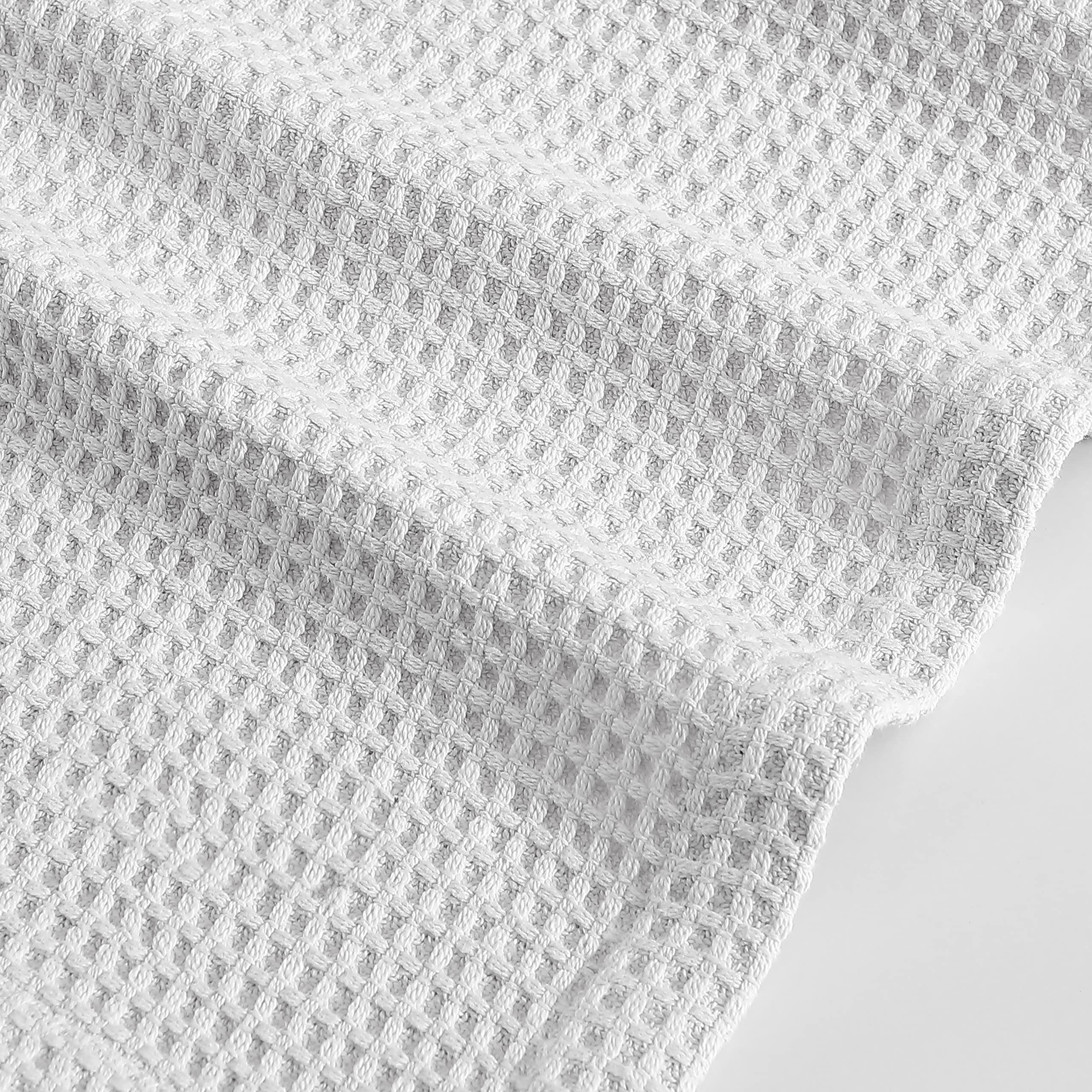 Vera Wang King Size Blanket - Luxury 100% Cotton Waffle Weave Bedding Set, Ultra Soft & Breathable Grey Blanket for Bedroom, Hotel, or Gift - Perfect for All Seasons Comfort