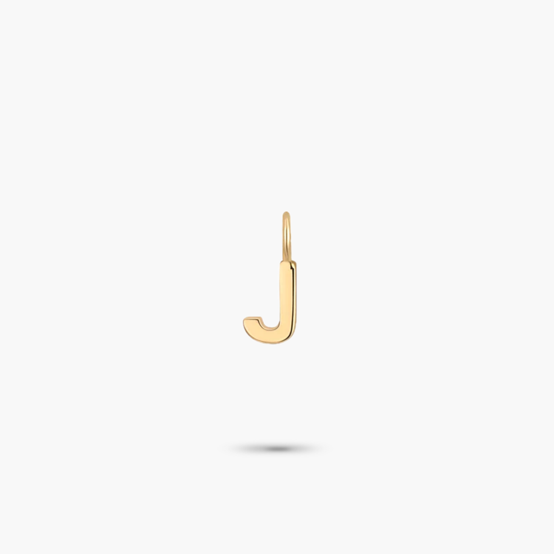 14K Yellow Gold Mini Alphabet Charm - Tiny Letter Pendant for Necklace, Bracelet & Jewelry Making - Perfect for Personalized Gifts, Birthdays & Special Occasions