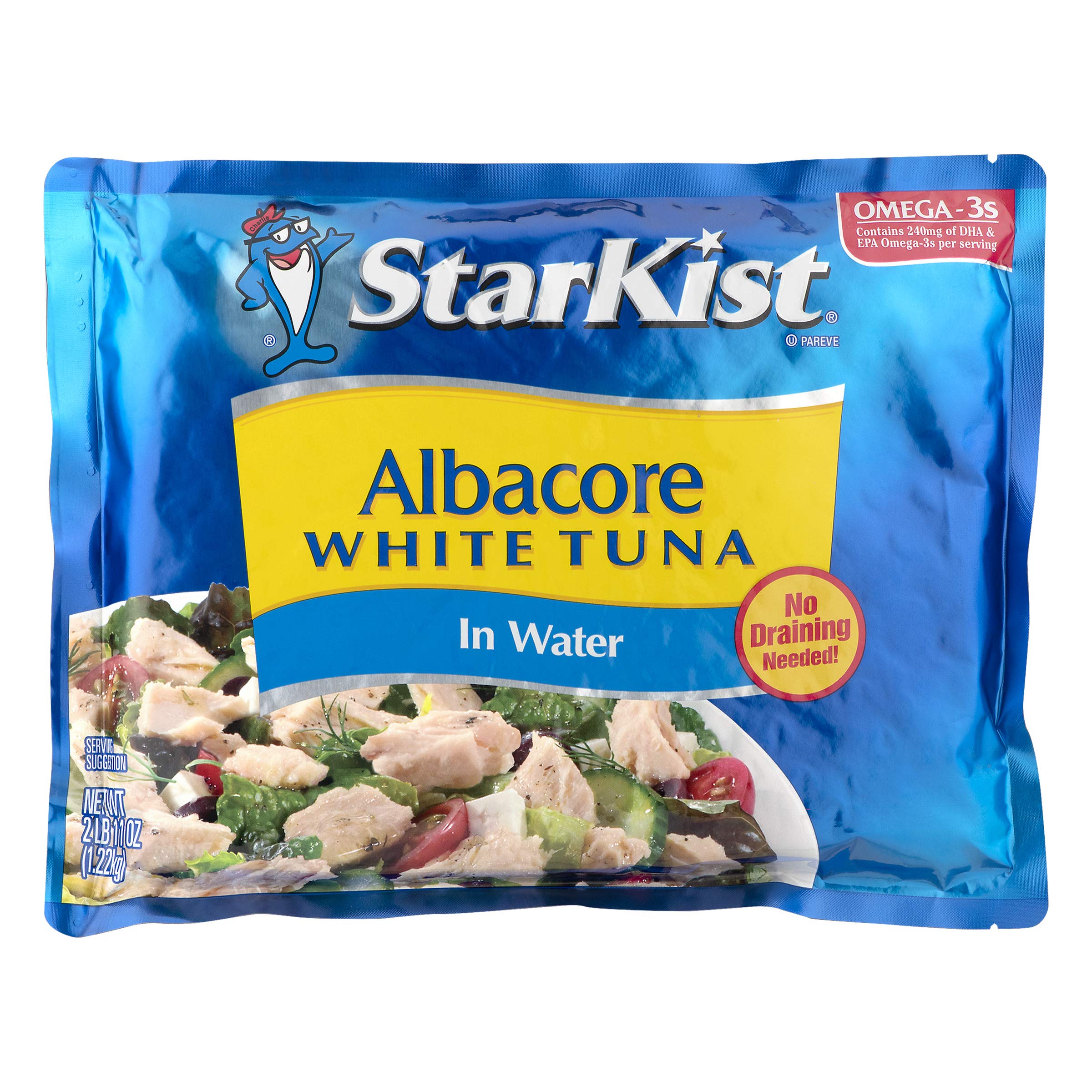 StarKist Chunk White Albacore Tuna in Water - 43 oz Pouch (Pack of 6) | High Protein, Low Mercury, Wild Caught | Perfect for Salads, Sandwiches & Meal Prep