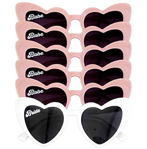 1 White Bride + 5 Pink Babe