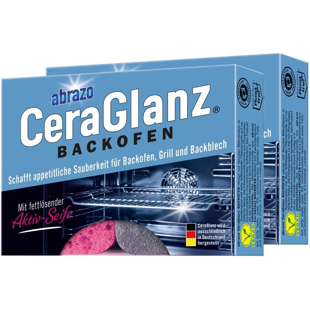 CeraGlanz Oven Cleaner - 4 Pack (2x2) | Antibacterial Oven Cleaner for Stubborn Grease & Grime | Safe & Effective for All Ovens | Perfect for Deep Cleaning, Kitchen Maintenance & Home Care