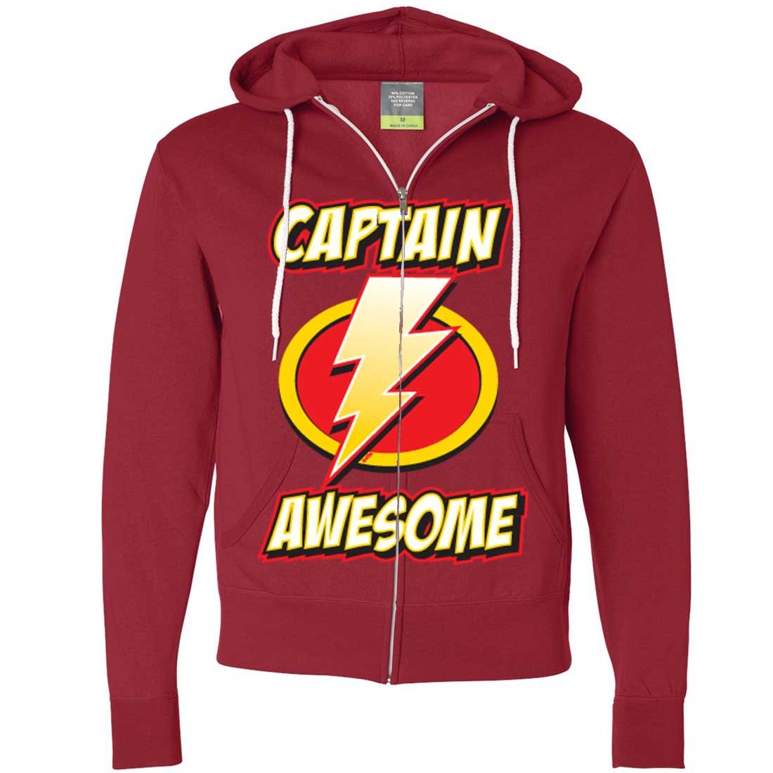 Captain Awesome Zip-Up Hoodie for Men - Premium Fleece Pullover with Full-Zip Design | Perfect for Casual Wear, Outdoor Activities & Gym Workouts
