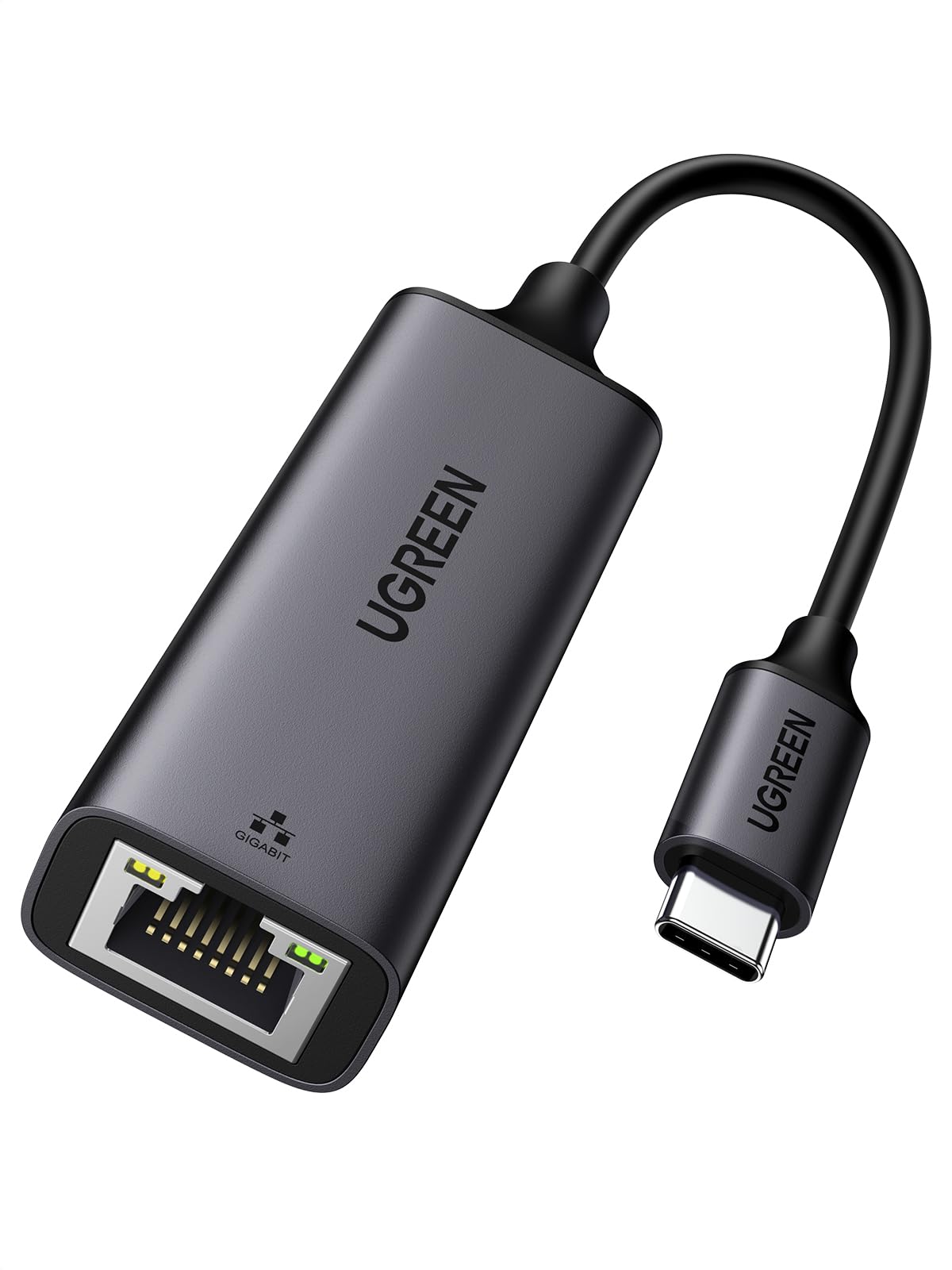 UGREEN USB C to Ethernet Adapter 1Gbps, Thunderbolt 3 Compatible, USB C LAN Network Dongle for MacBook Pro/Air, iPad Pro, iPhone 15/14/13, Galaxy S24/S23, Surface Pro, XPS - Perfect for Home Office, Gaming & 4K Streaming (Black)