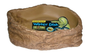 Exo Terra Reptile Water Dish - Large Size for Lizards, Snakes & Amphibians - Durable & Easy to Clean Pet Terrarium Water Bowl - Perfect for Bearded Dragons, Geckos & Turtles (Use in Desert, Tropical & Forest Terrariums)