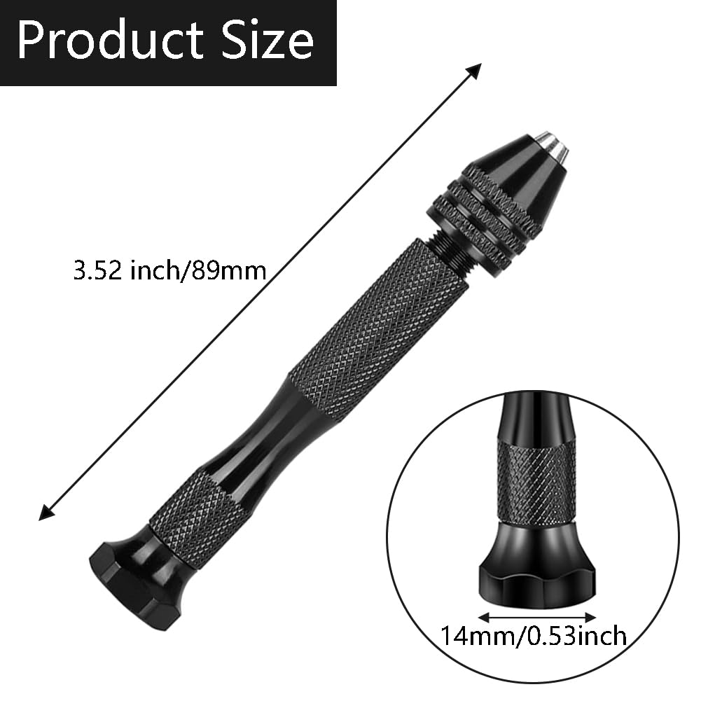 26Pcs HSS Mini Drill Bit Set with Pin Vise Hand Drill - High Speed Steel Rotary Tool for Woodworking, Jewelry Making, Plastic Craft & Model Building - Perfect for DIY Projects, Home Repair & Small Metal Drilling Tasks