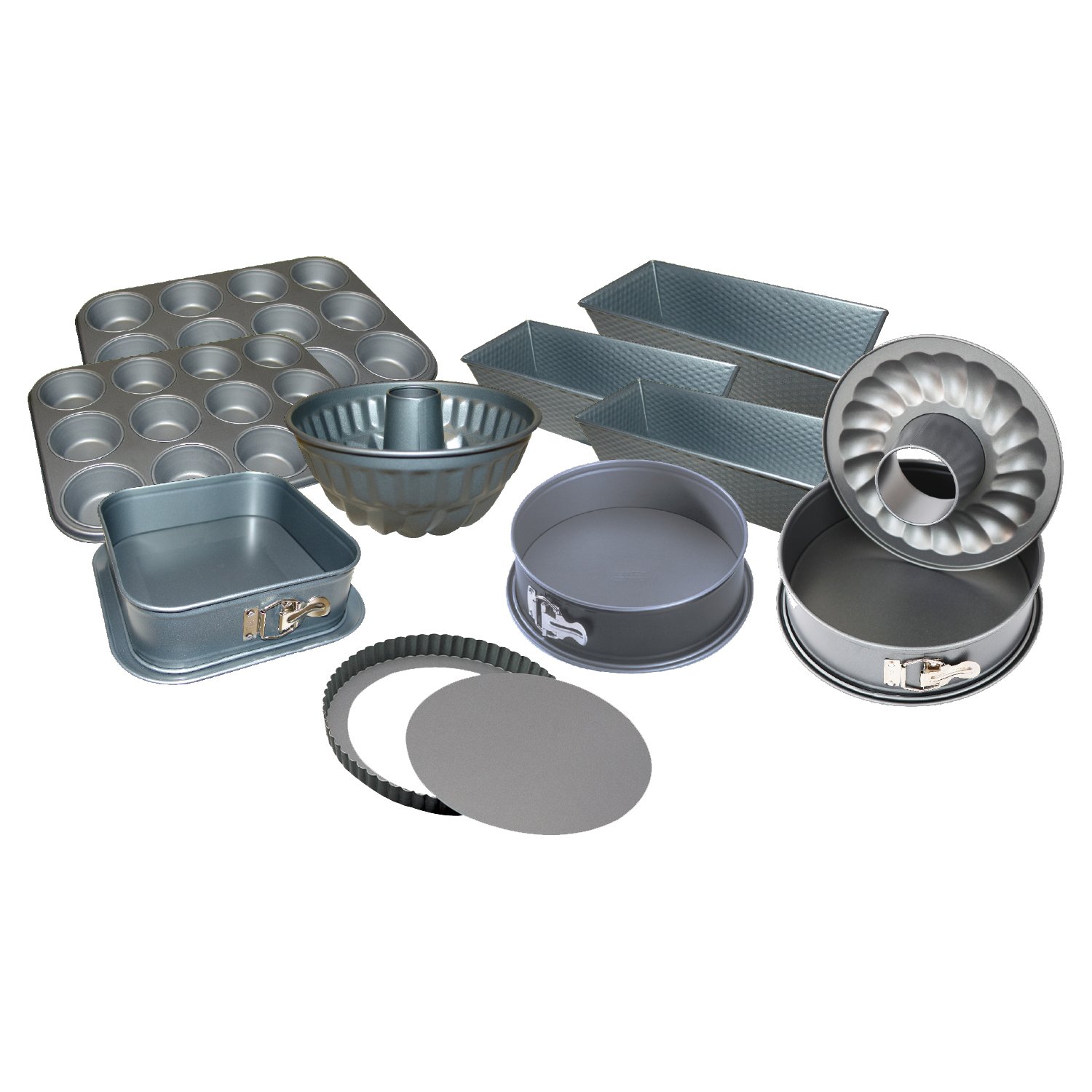 Kaiser Bakeware 10-Piece Non-Stick Baking Set - Perfect for Cookies, Cakes & Bread - Essential Home Baking Kit for Beginners & Professionals