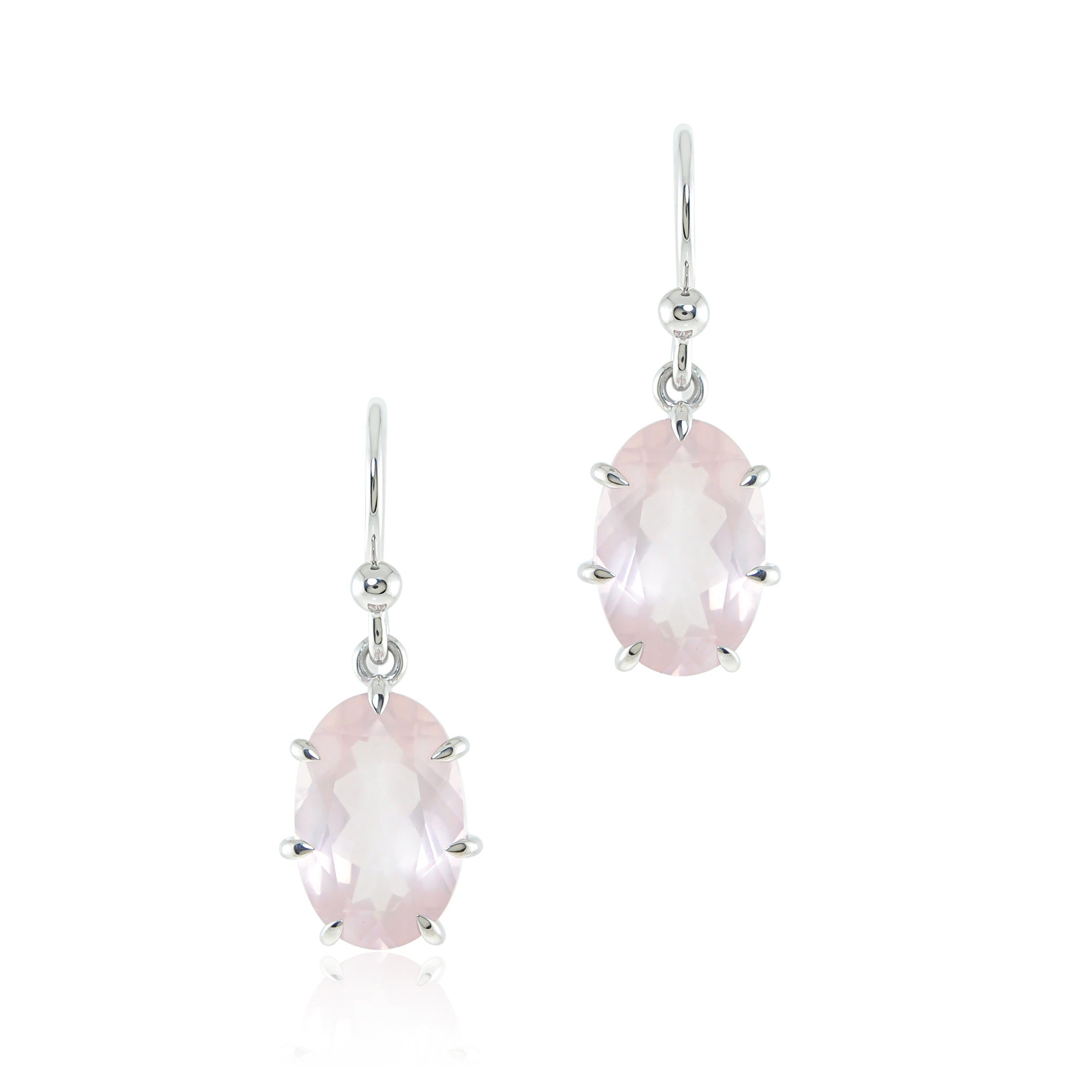 Rose Quartz Ashley Earrings – Elegant Pink Gemstone Jewelry for Women | Perfect for Weddings, Parties & Everyday Wear
