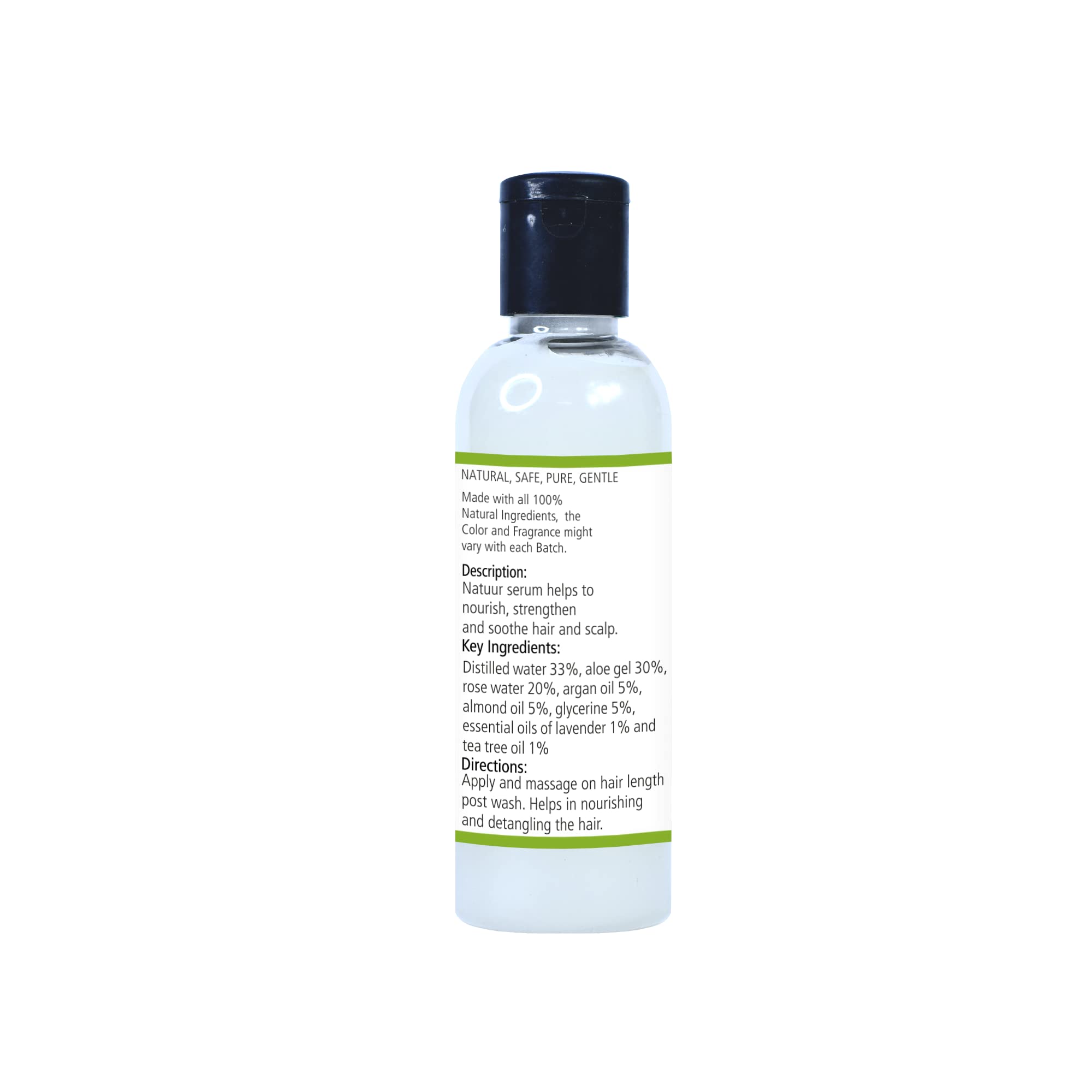 NATUUR Pure Argan Oil Hair Serum - 100ml | Nourishing Frizz Control Treatment | Lightweight Non-Greasy Formula | For Smooth Shiny Manageable Hair | Daily Hair Care & Styling Essential for Women & Men