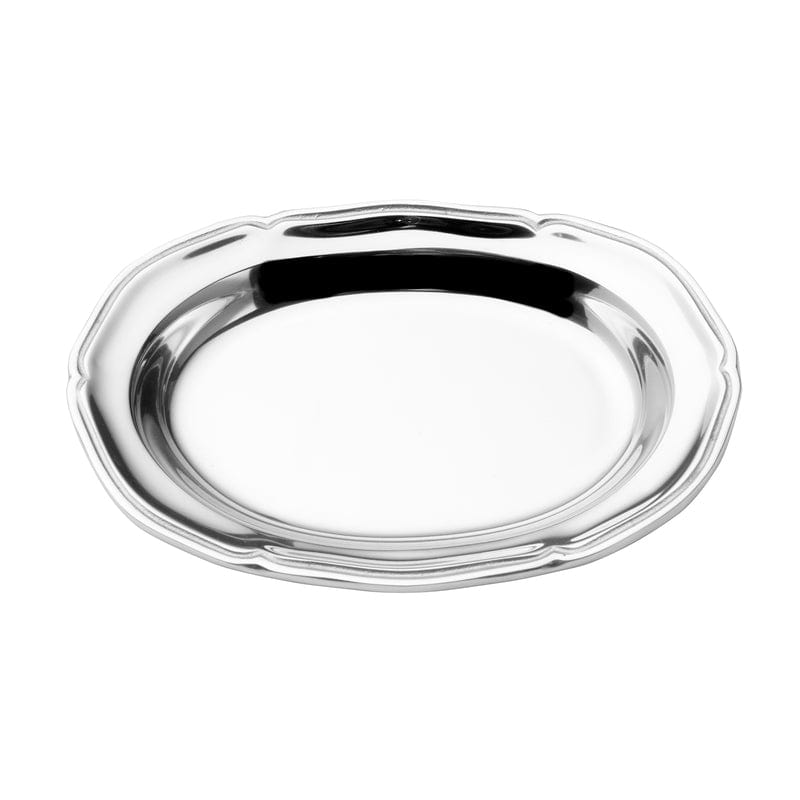 Elegant Queen Anne Style Small Oval Tray - Antique Silver Plated Serving Tray for Tea, Coffee & Desserts - Perfect for Afternoon Tea, Bridal Showers & Home Decor