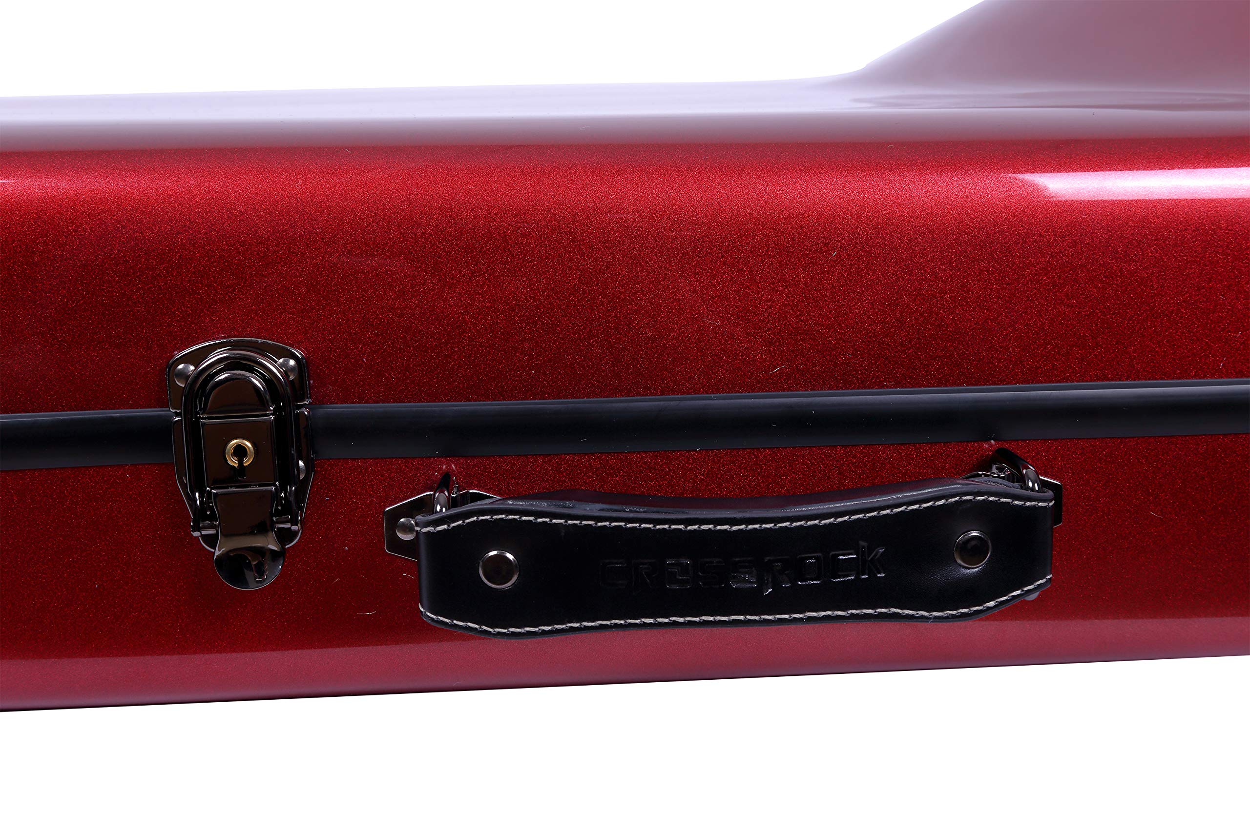 Crossrock CRF1000FHDRD Fiberglass French Horn Case - Detachable Hardshell Bell, Backpack Straps, Red | Durable Protection for Professional Musicians & Travel
