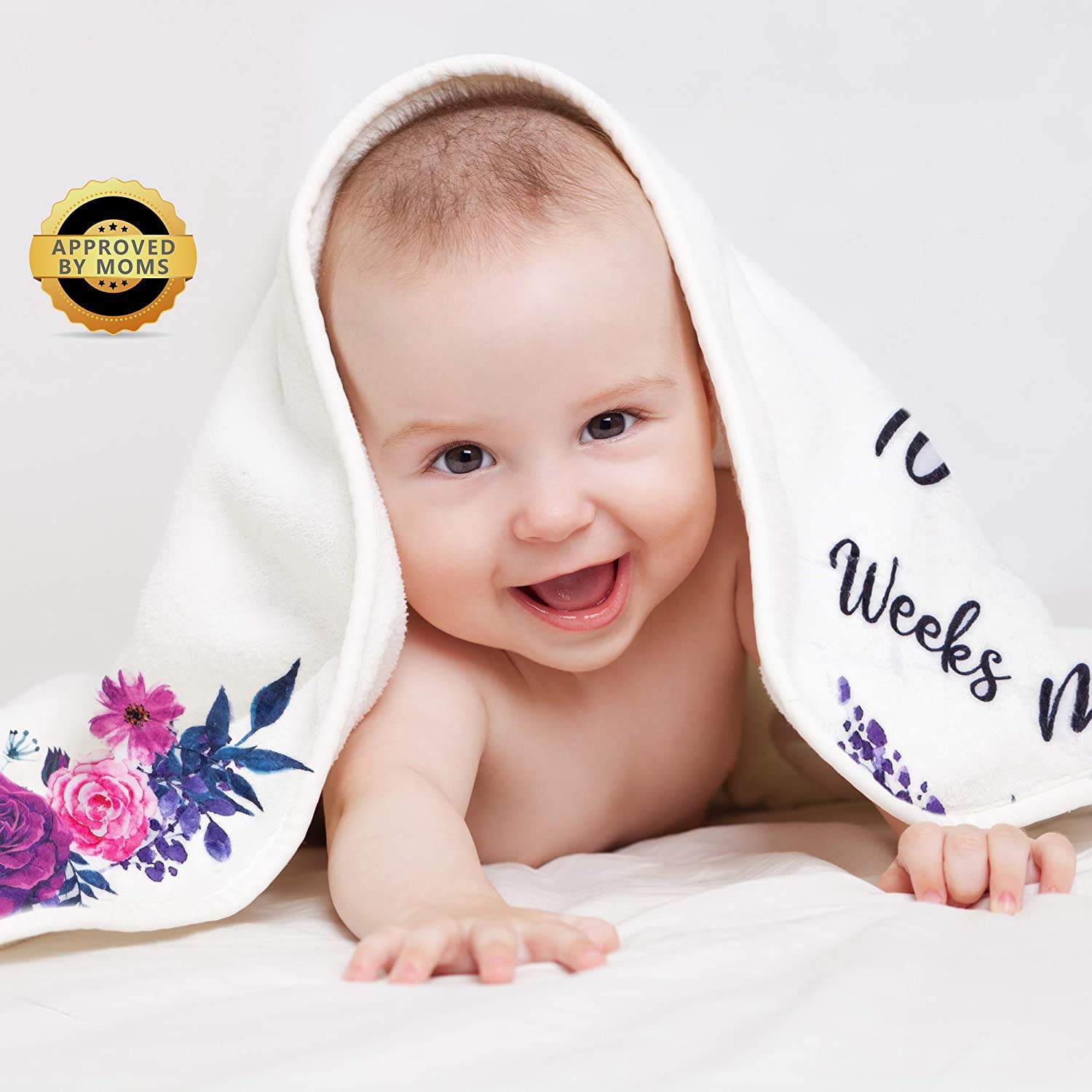 Soft Forest Red House Farm Animals Baby Monthly Milestone Blanket - 48x48 Inch Cute Cartoon Photo Background Blanket for Newborn Photography, Nursery Decor & Memory Keepsake | Perfect for Girls & Boys First Year Milestones