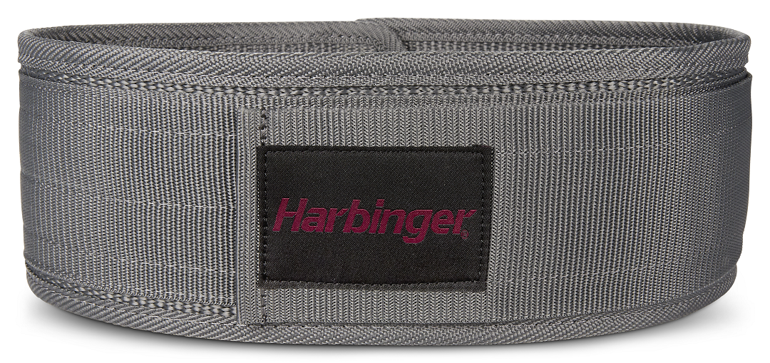 Harbinger Women's 4-Inch Nylon Workout Belt - Merlot Color for Weightlifting, Fitness & Cross Training