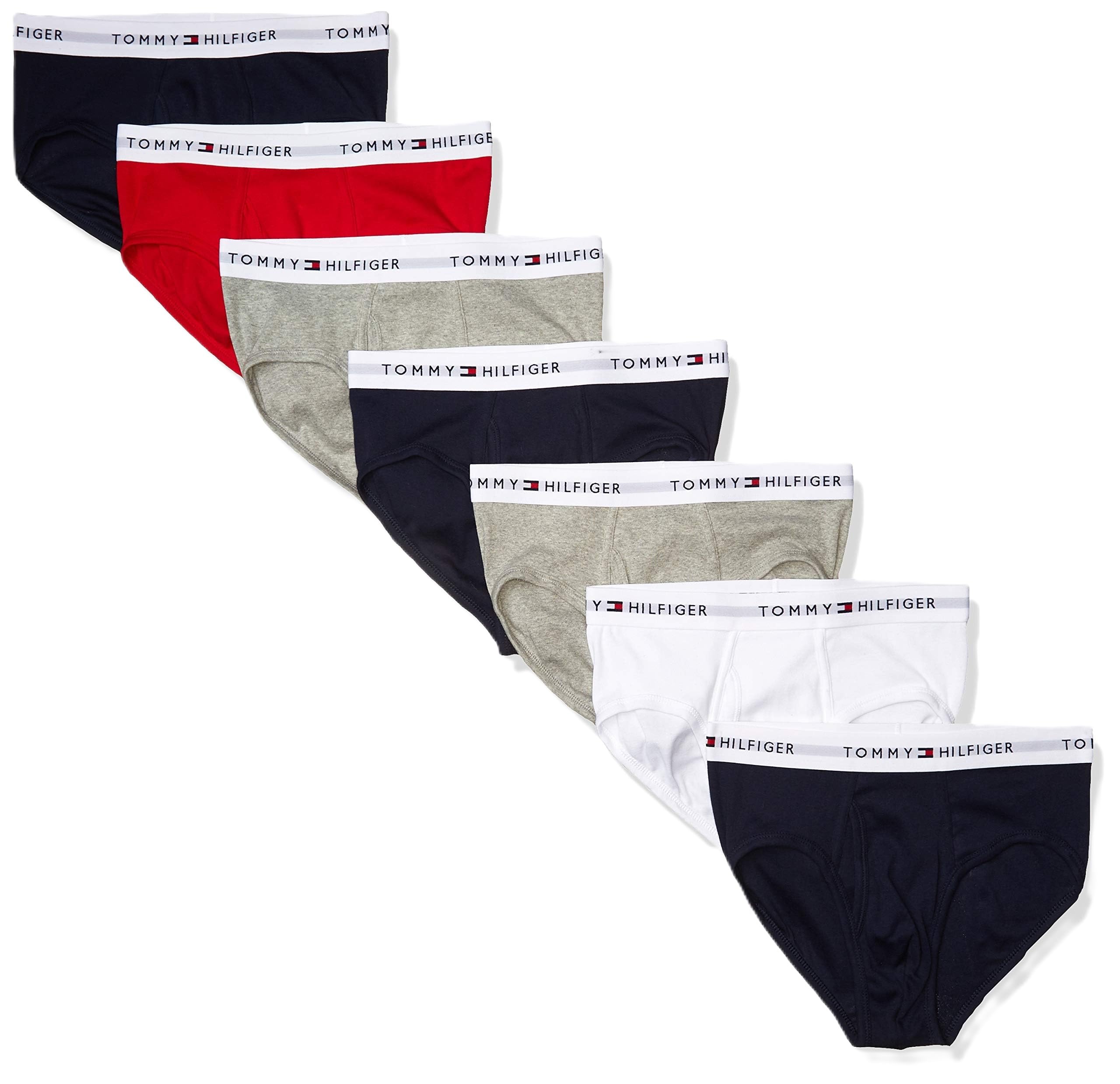 Tommy Hilfiger Men's Cotton Classics Megapack Brief Underwear - 6-Pack, Soft & Breathable, Amazon Exclusive - Perfect for Daily Wear, Gym & Travel