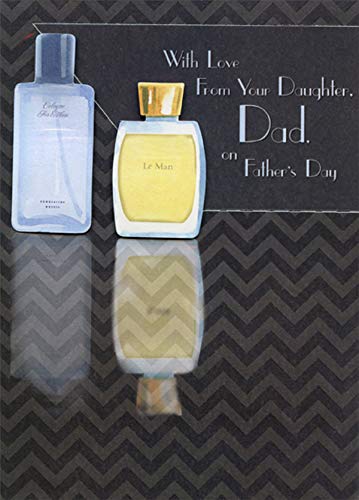 Handmade Father's Day Greeting Card with Cologne Bottle Design - Thoughtful Gift from Daughter to Dad | Perfect for Father's Day, Birthday & Special Occasions