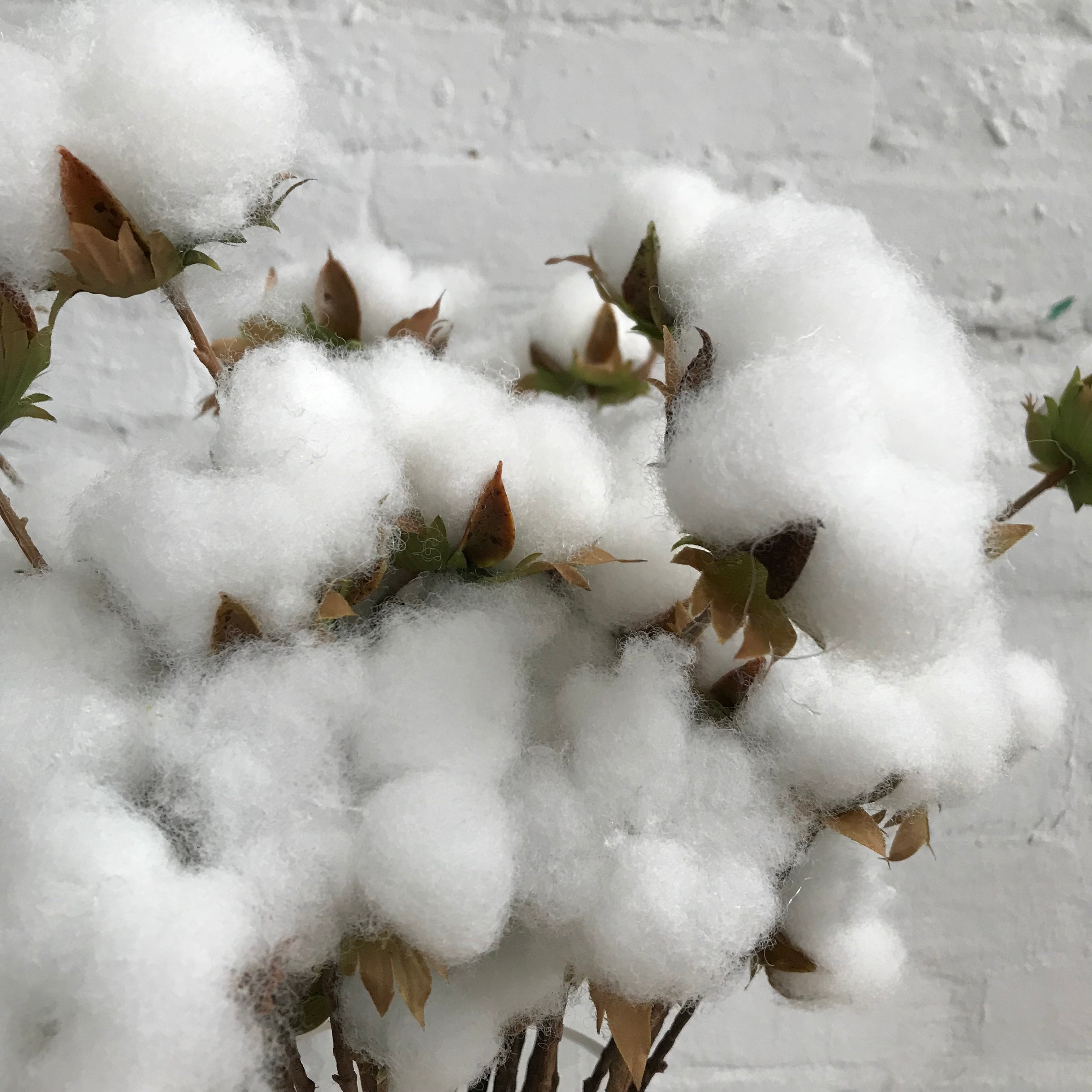 3 Pack Artificial Cotton Ball Spray Stems - Realistic Floral Decor for Home, Wedding, and Seasonal Displays