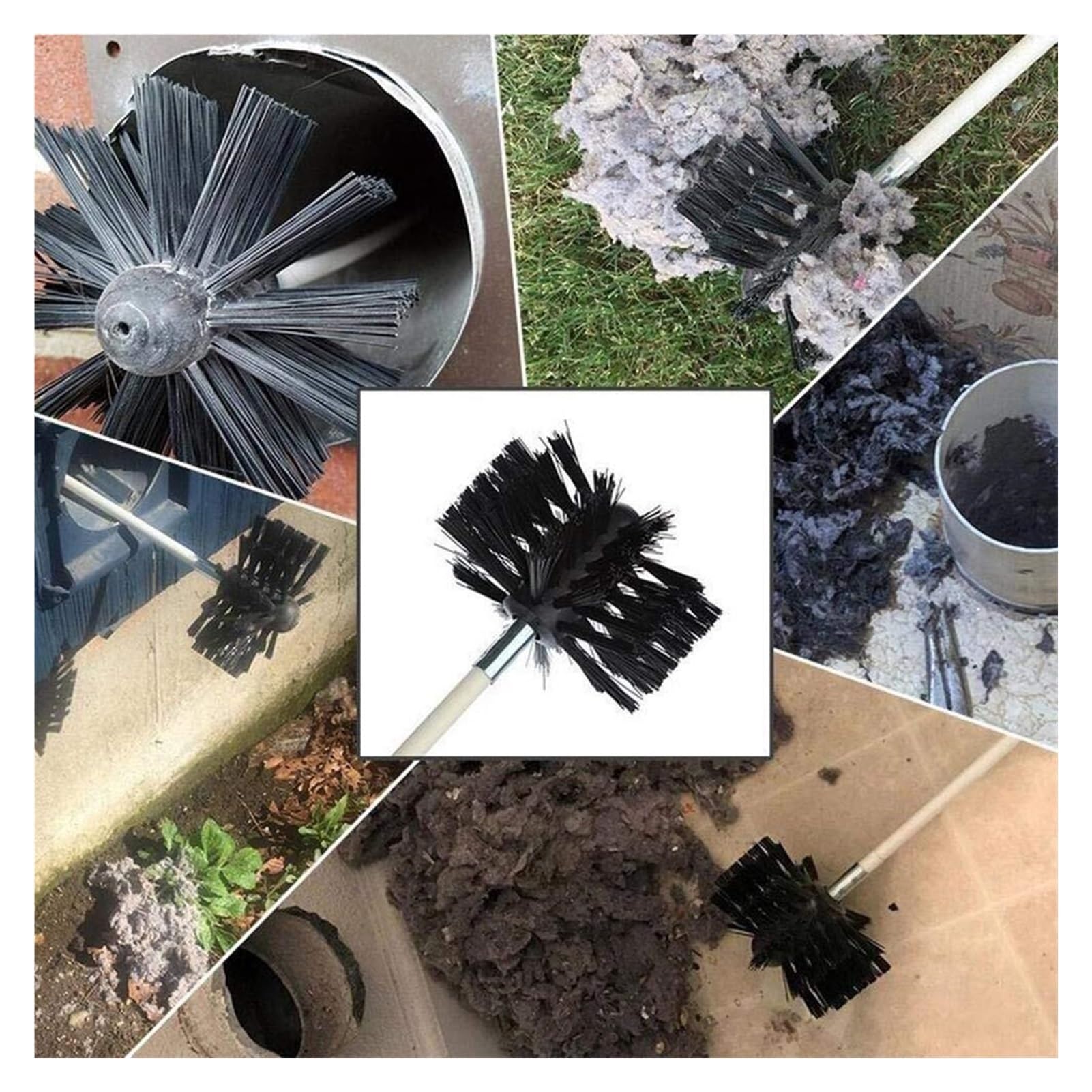 Pellet Stove Chimney Sweep Kit - Flexible Nylon Rods & Swivel Flue Cleaning Brush (9 Rods, 410mm) for Efficient Fireplace & Wood Stove Maintenance