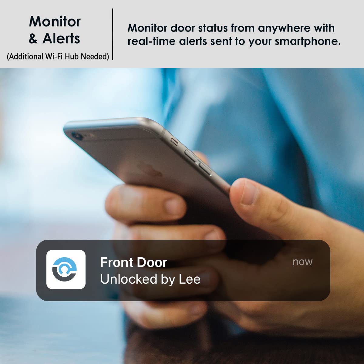 Lockly Secure Plus Smart Deadbolt Lock - Keyless Entry Door Lock with PIN Genie Keypad & 3D Fingerprint Sensor - Auto-Locking Smart Lock for Front Door (Matte Black) - Perfect for Home Security & Smart Home Automation
