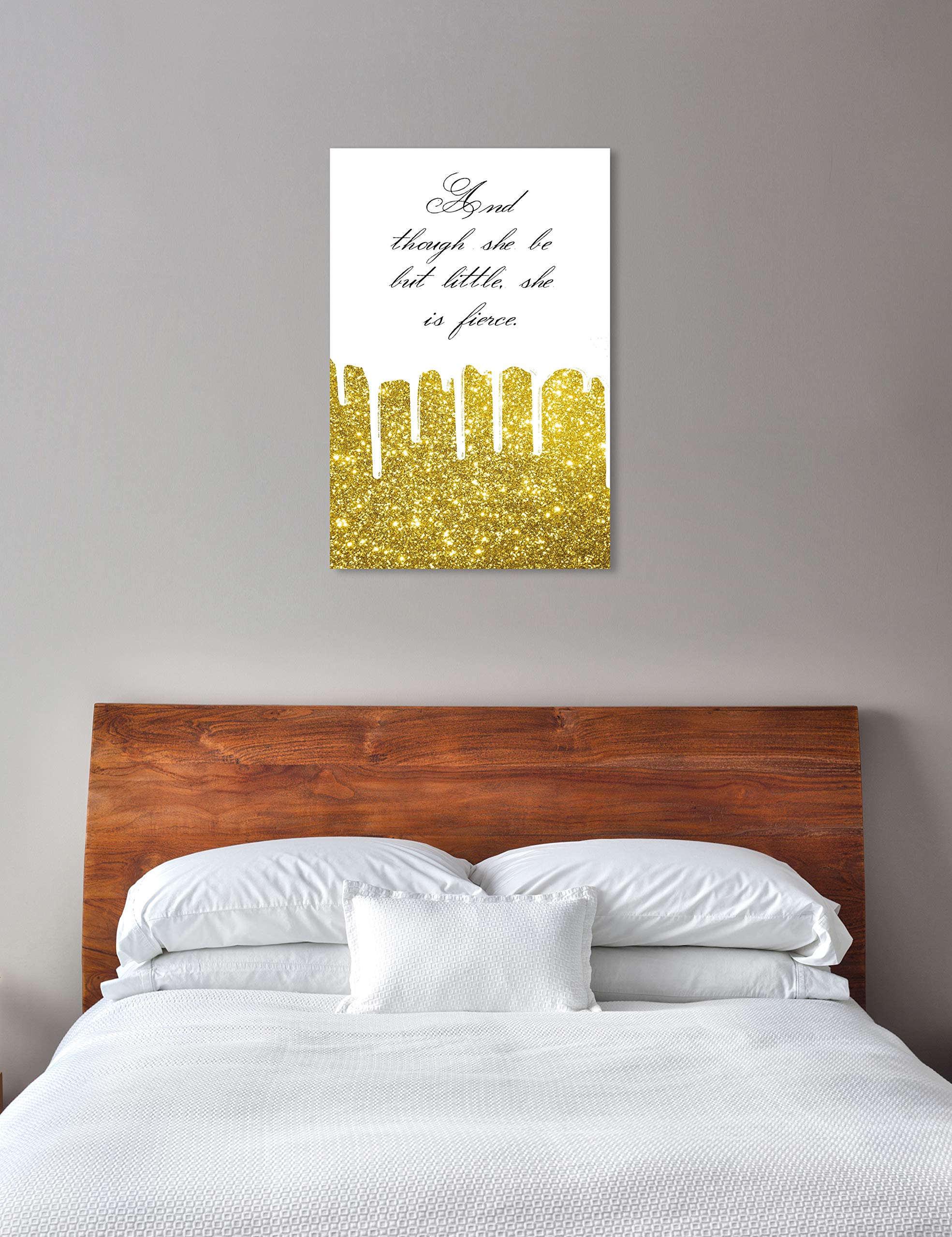 Fierce Typography Wall Art Canvas Print - 30