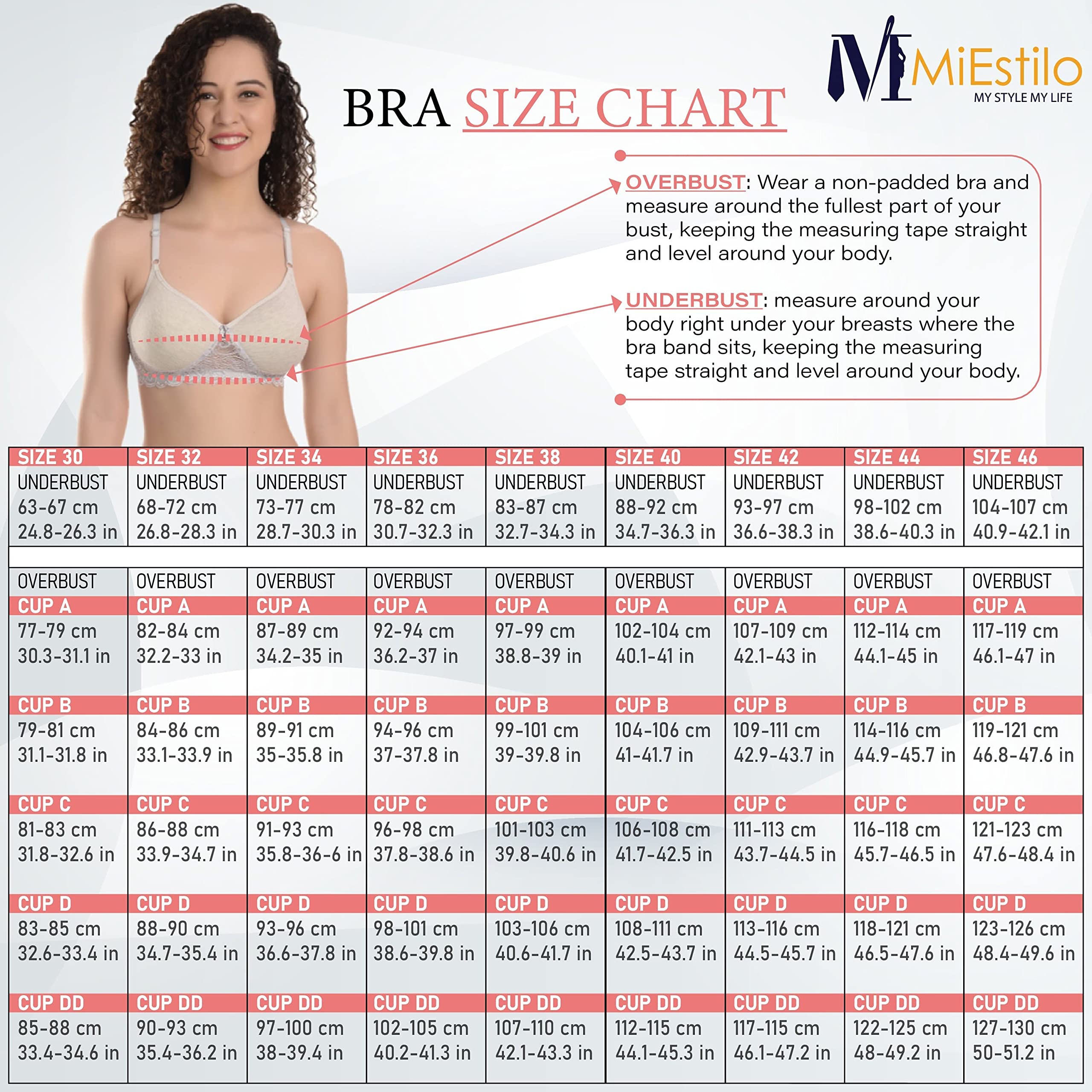 MiEstilo Women's Cotton Blend Non-Padded Wirefree T-Shirt Bra Combo - Soft Comfortable Everyday Wear for Work, Yoga & Lounge