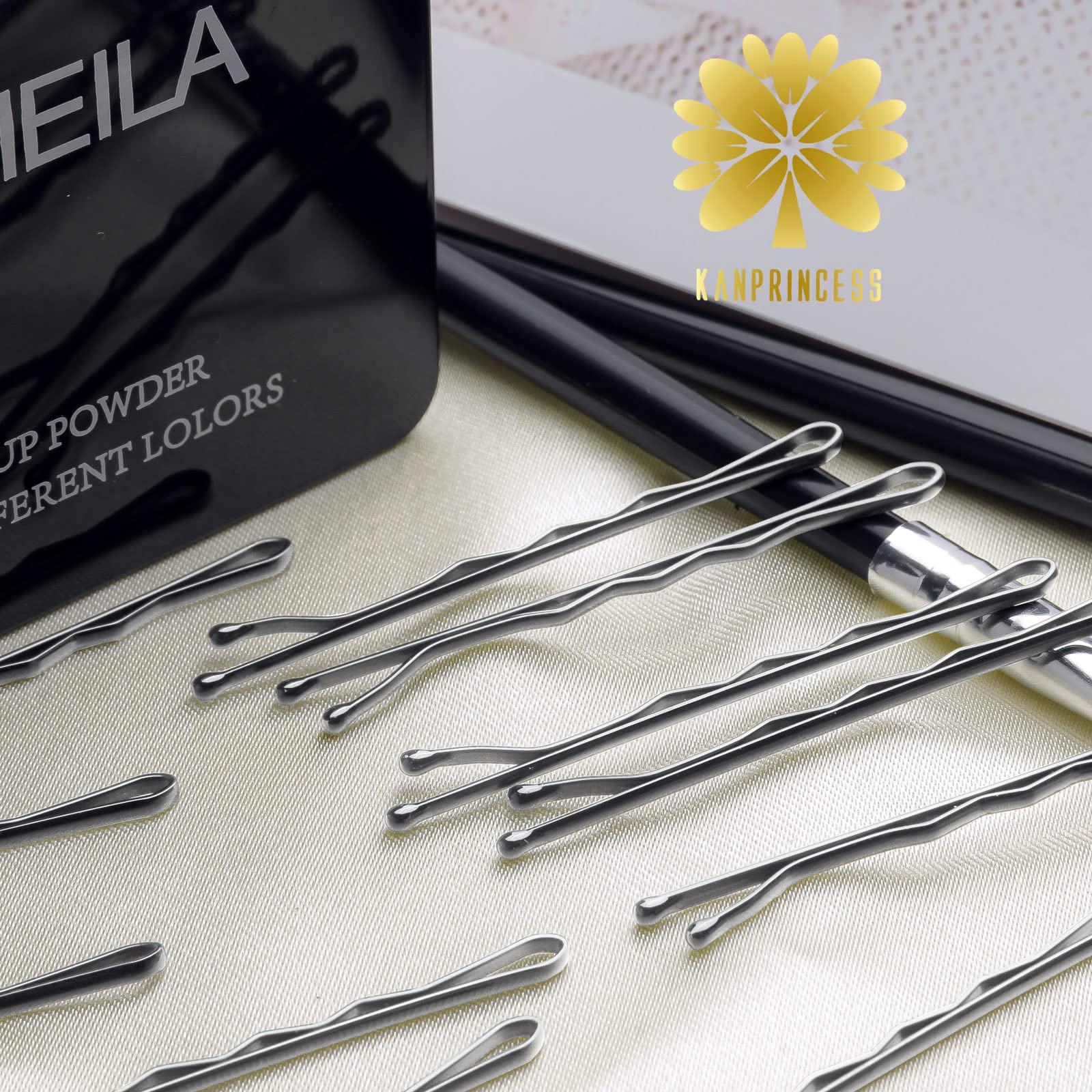 100PCS 2-Inch Silver Bobby Pins & Hair Clips for Women - Strong Hold Hair Accessories Kit with Clear Storage Box - Perfect for Daily Styling, Updos, and Salon Use