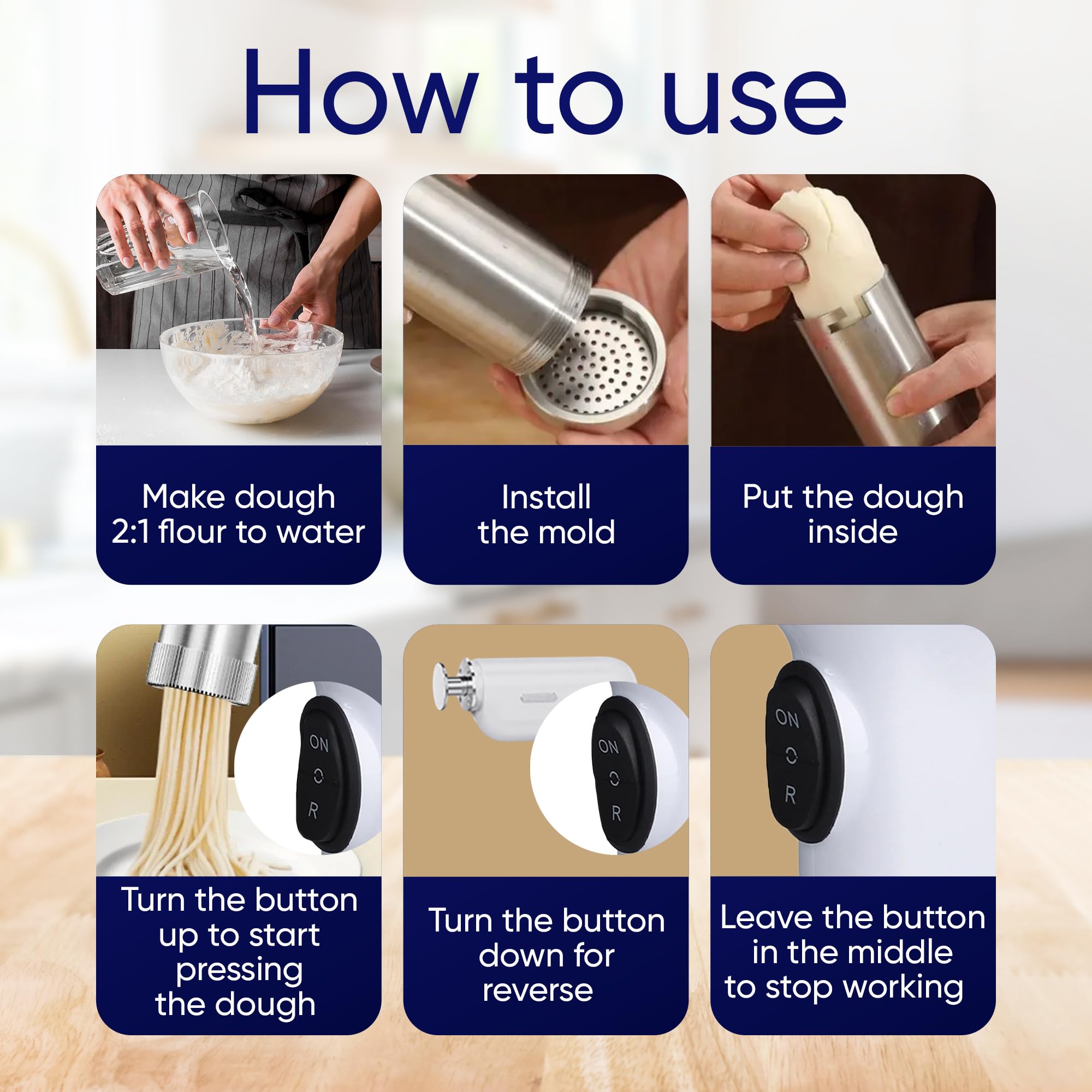 Electric Pasta Maker Machine - 8-in-1 Handheld Pasta Roller & Noodle Press for Homemade Spaghetti, Ramen, Lasagna | Cordless, Portable & Automatic | Perfect for Home Kitchens, Italian Restaurants & Cooking Enthusiasts