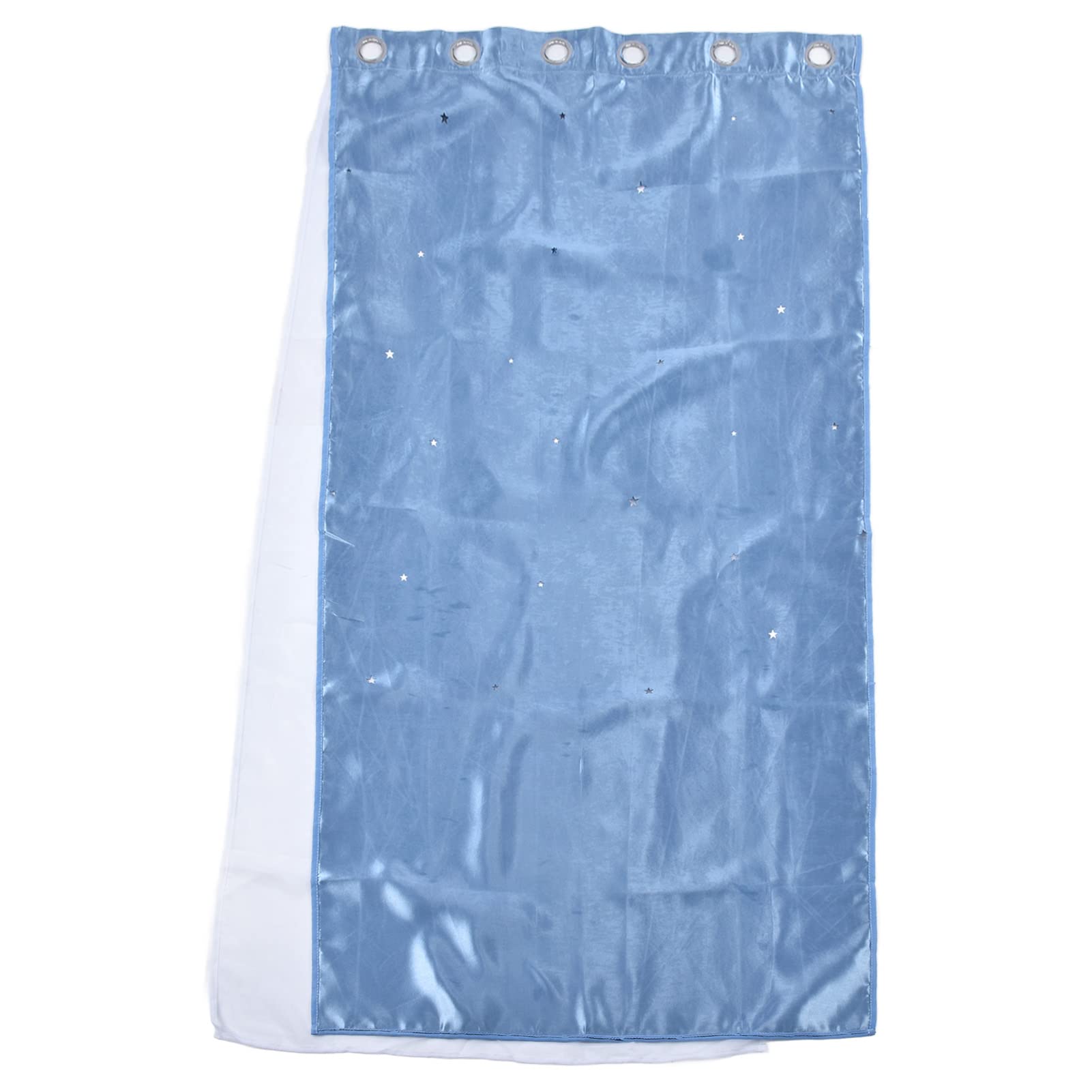Blackout Curtains for Bedroom & Living Room - Double Layer Hollow Star Design in Blue, Breathable Window Drapes for Home, School & Office - Perfect for Light Blocking, Privacy & Room Decor