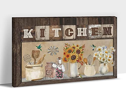 Rustic Kitchen Canvas Framed-06