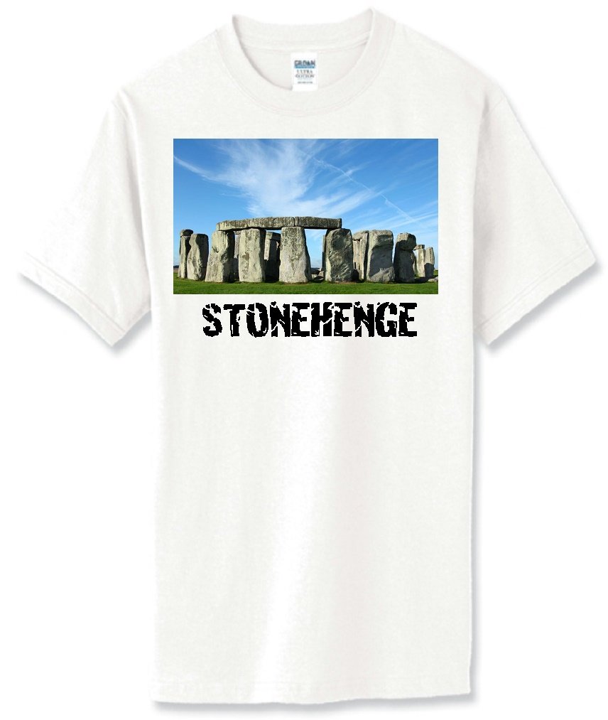 STUFF WITH ATTITUDE Stonehenge Graphic White T-Shirt | Soft Cotton Tee for Men & Women | Perfect for Casual Wear, Street Style & Gifts