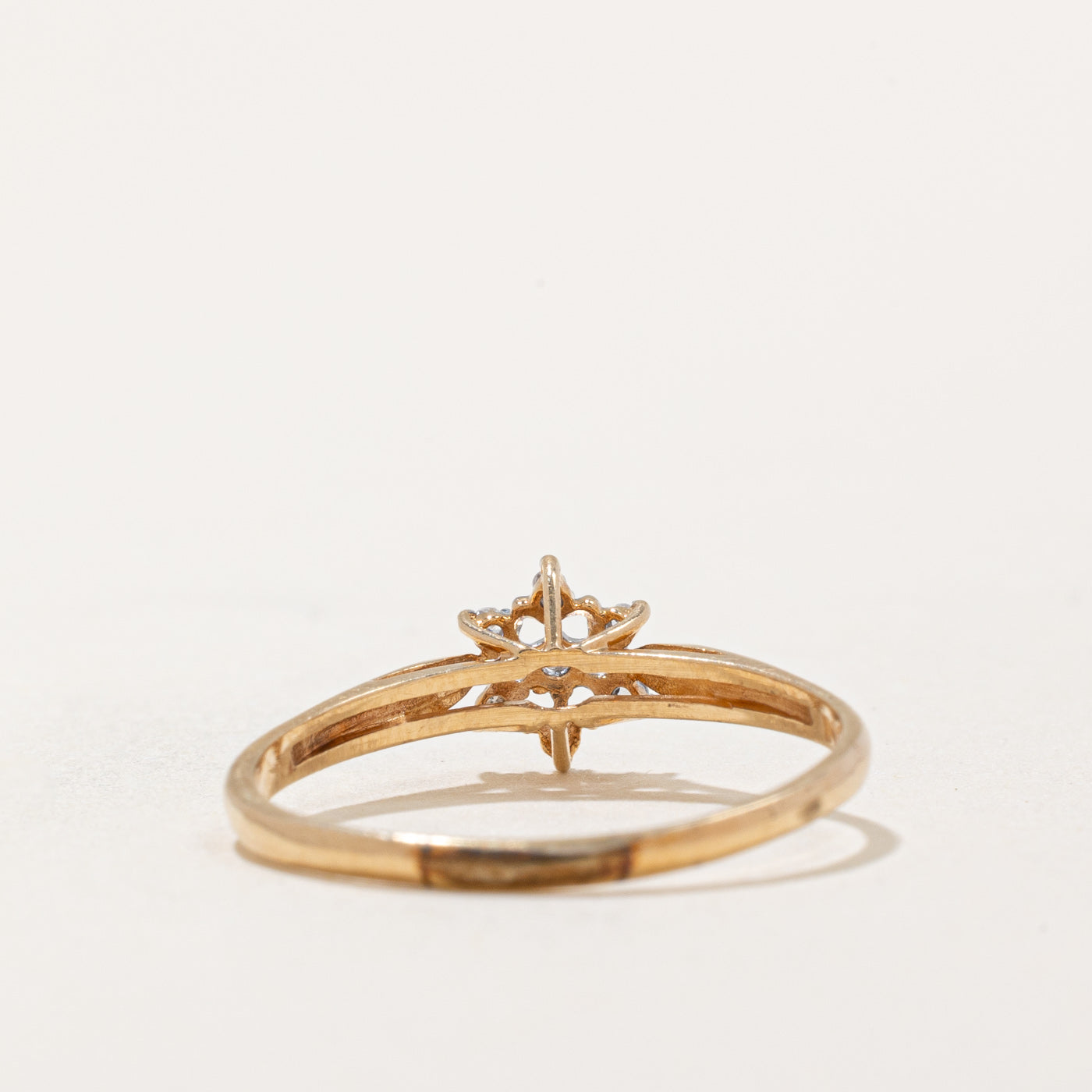0.04ctw Diamond Cluster Ring - Size 8 | Elegant Wedding Band, Anniversary Gift & Everyday Jewelry for Women